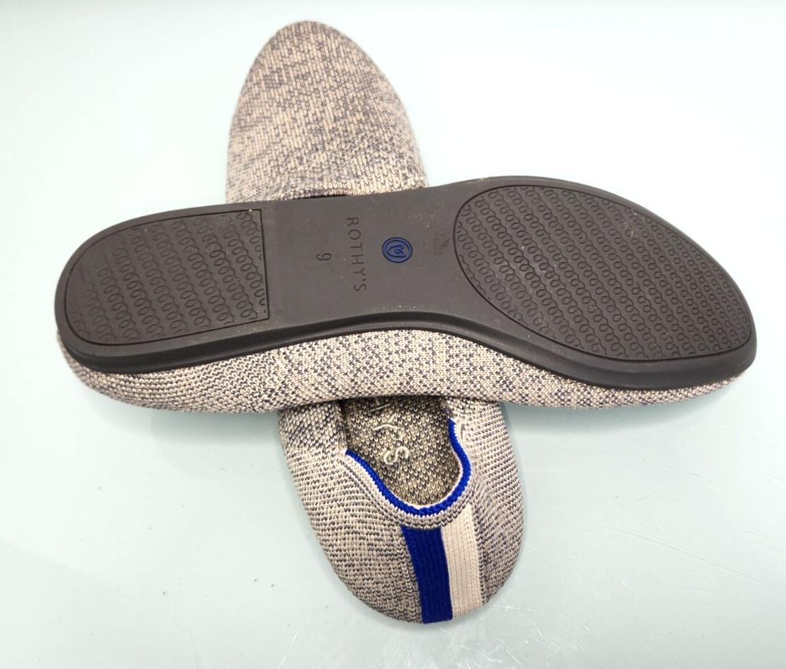 Rothy’s almond toe gray loafer comfort casual shoes Sz 9