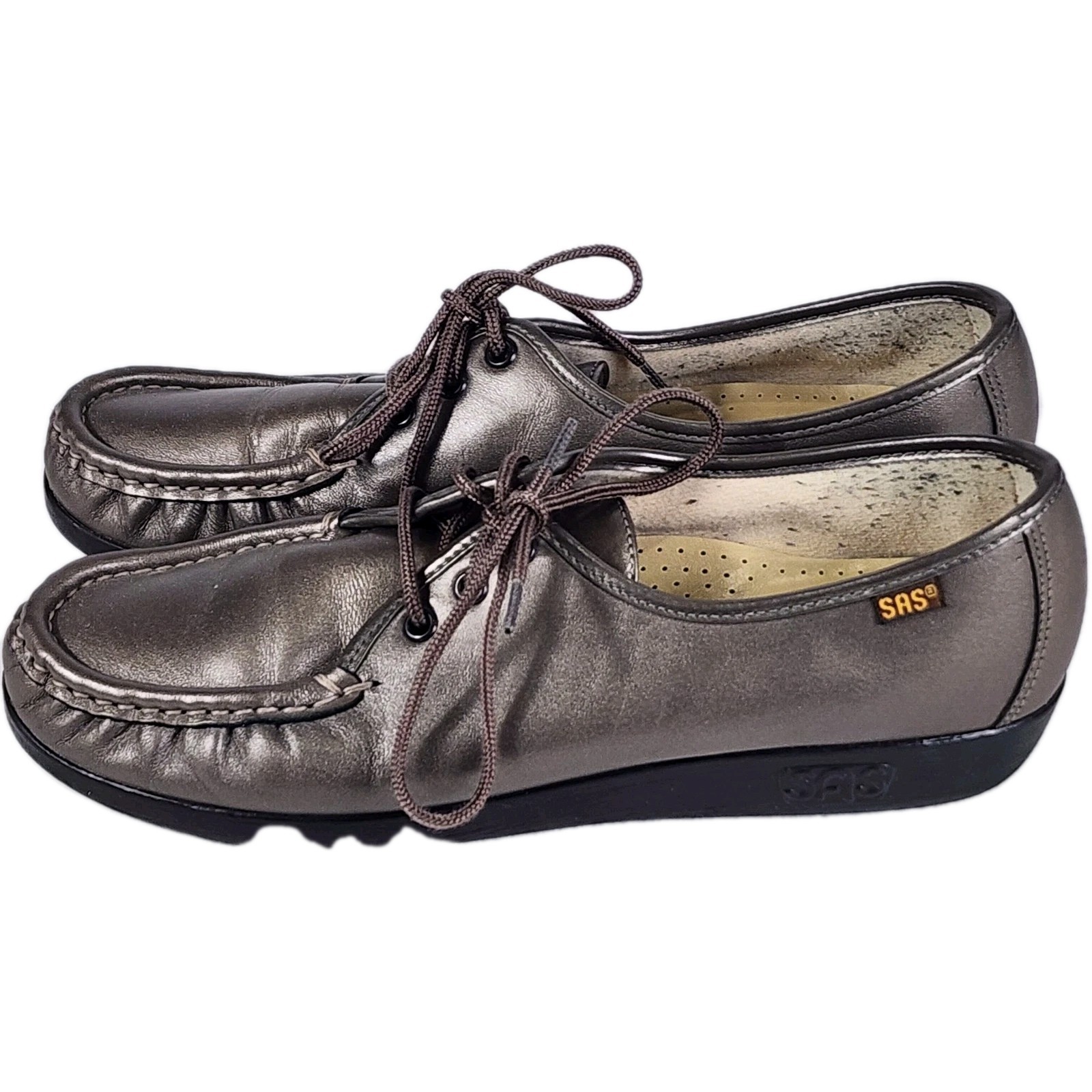SAS Bounce Comfort Shoes Women’s Size 9 Leather Handsewn Walking Shoes Lace-up