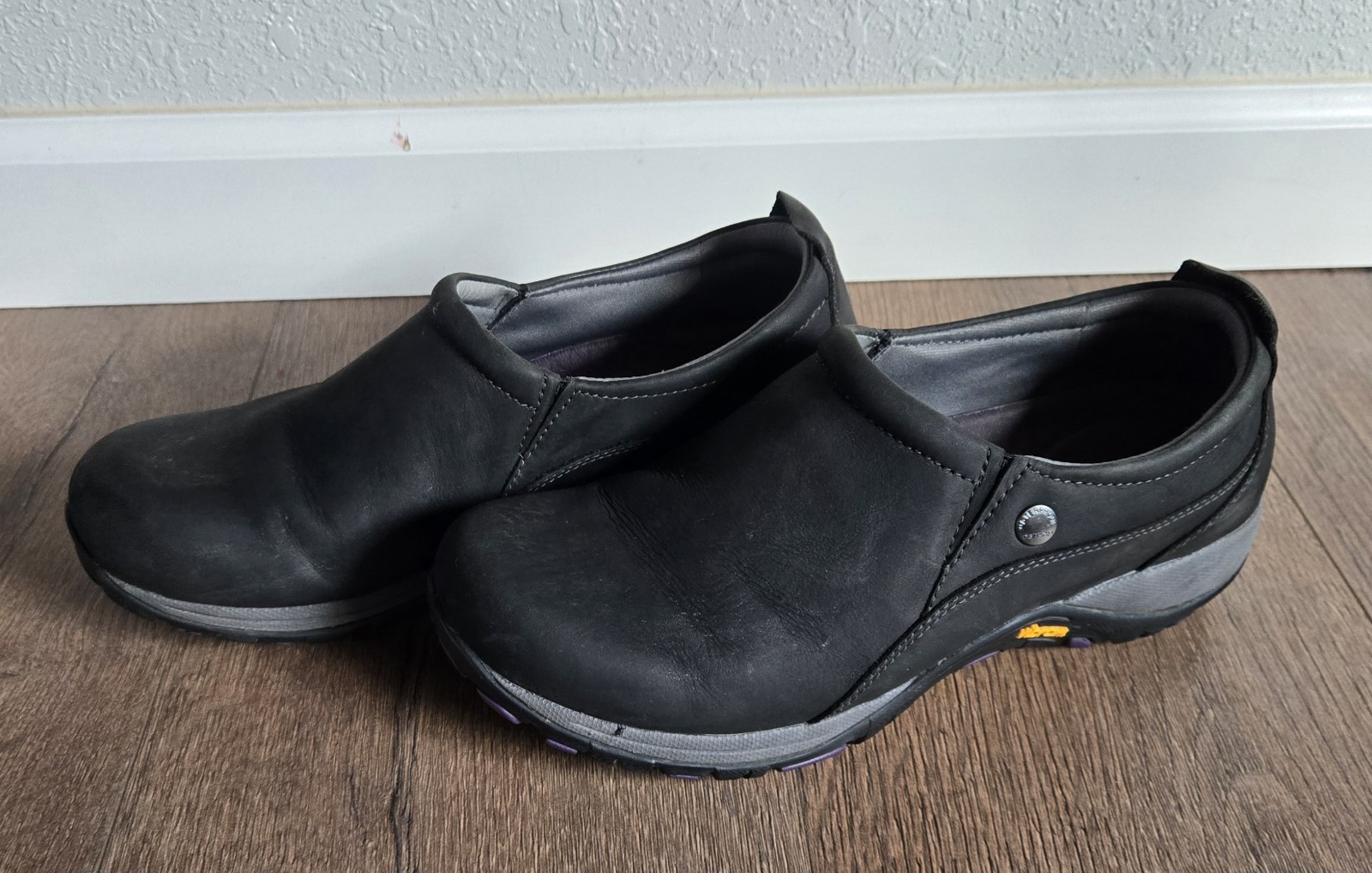 Women’s Dansko Patti Milled Nubuck Slip-on Shoes, Size 8, Black, Vibram Soles