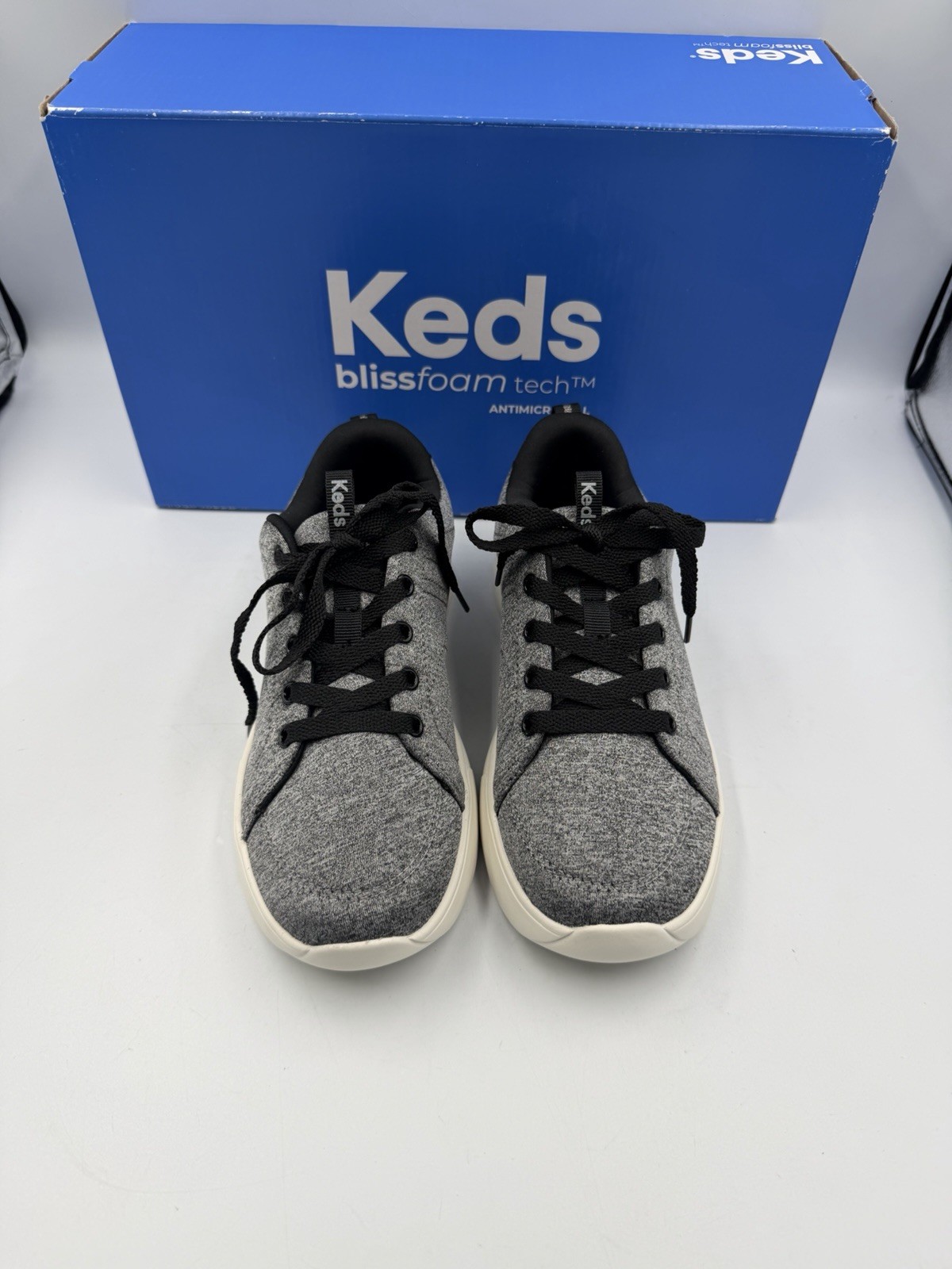 Keds BlissWalk Jersey Lace Up Sneakers Gray Heather Women’s 5.5 Comfort NIB