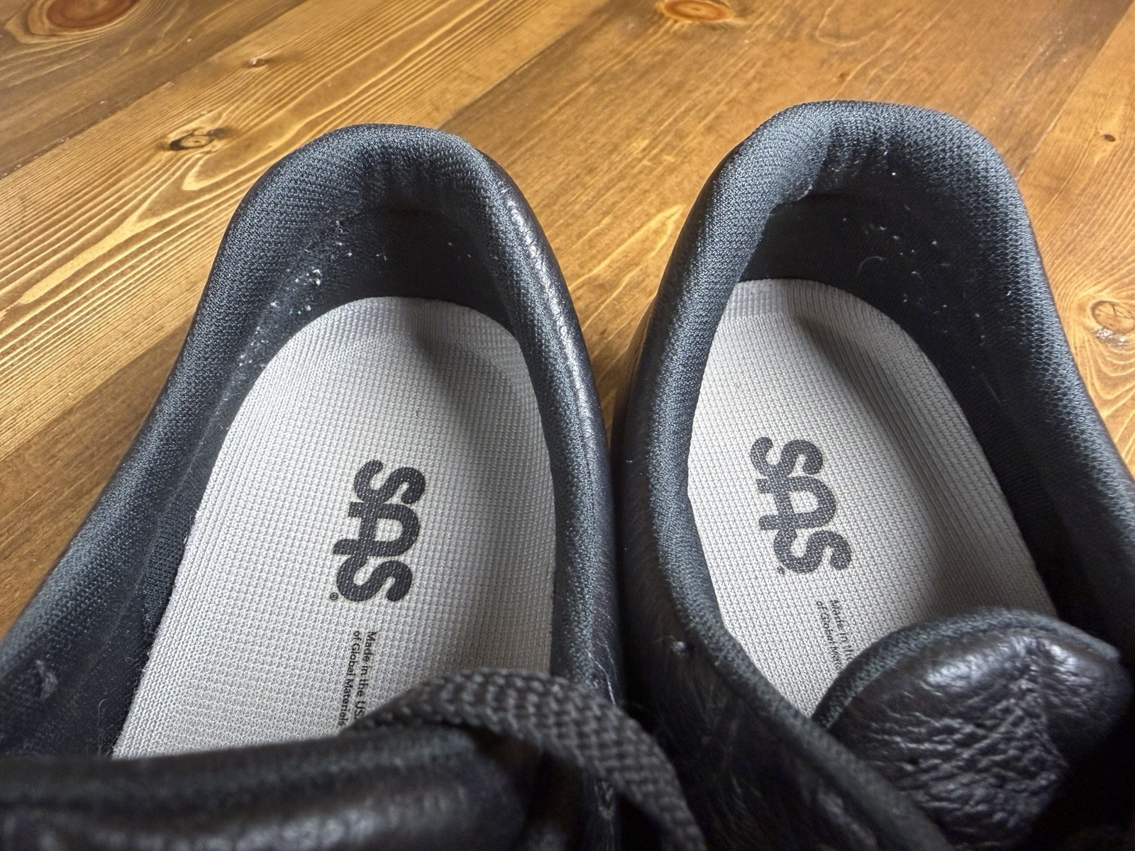 SAS LIBERTY NON SLIP LACE UP SHOES WOMEN’S BLACK LEATHER SIZE 9.5W 2160142