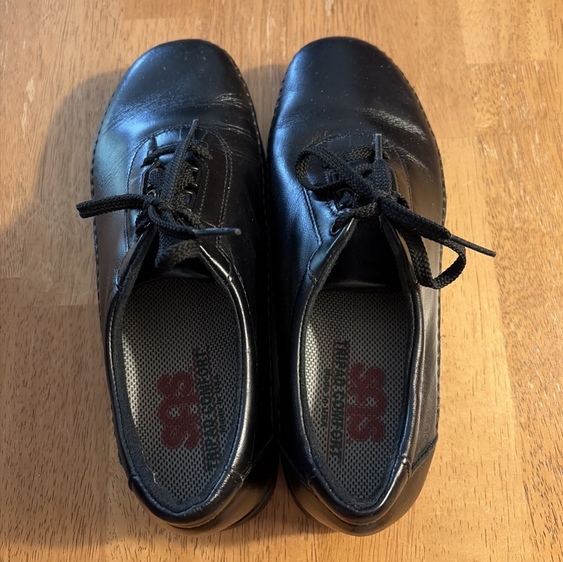 SAS Shoes Womens 6.5 Black Leather Liberty Slip Resistant Sneakers Workwear