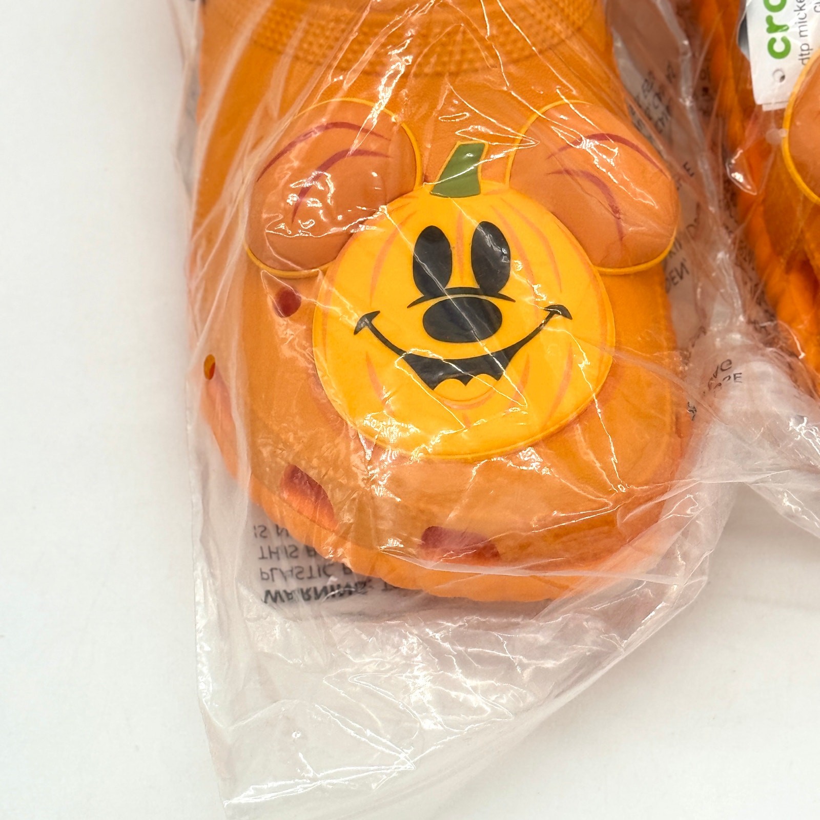 Disney Mickey Mouse Jack O’ Lantern Pumpkin Orange Halloween Crocs M 6 / W 8 NEW