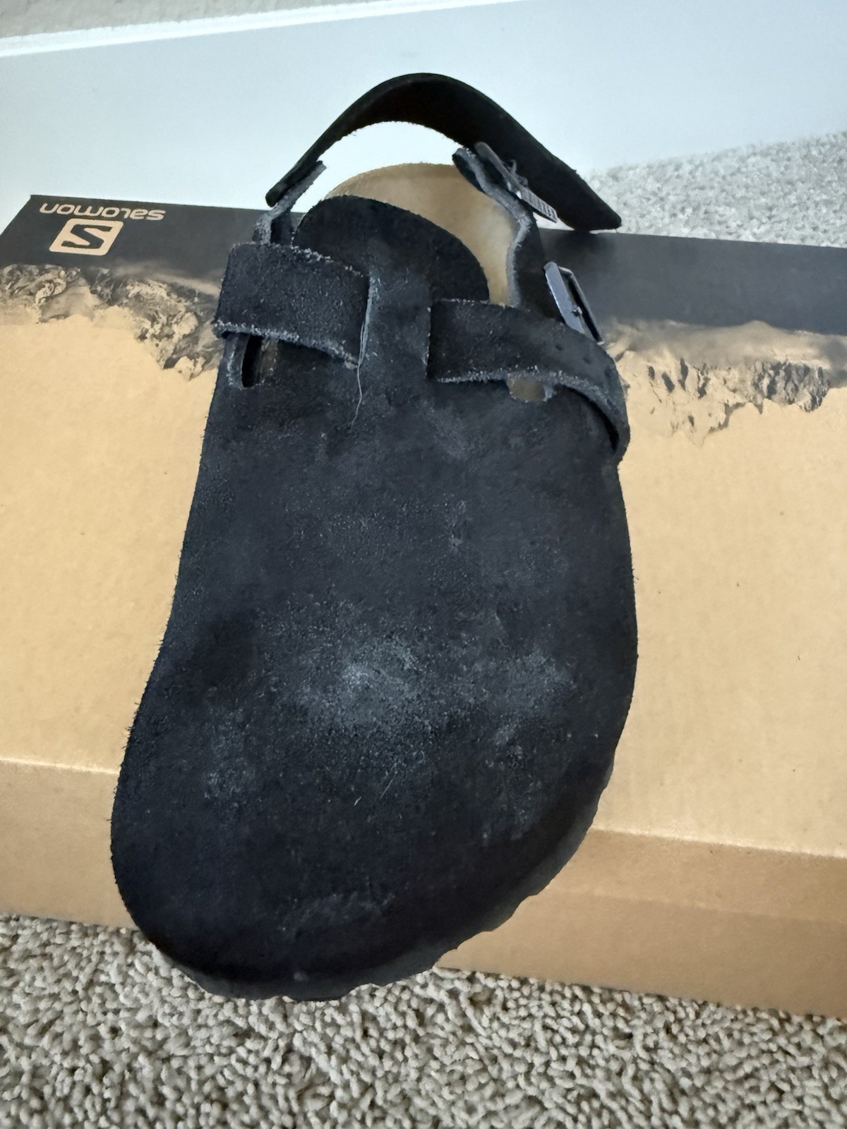 BIRKENSTOCK TOKIO BLACK SUEDE CLOG MULE SIZE EU 38 NARROW US 5 MENS 7 WOMENS