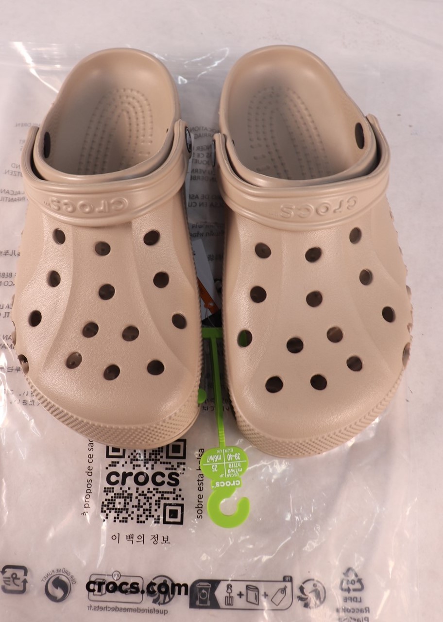 Crocs Adult Baya Clogs, Cobblestone , W9/M7