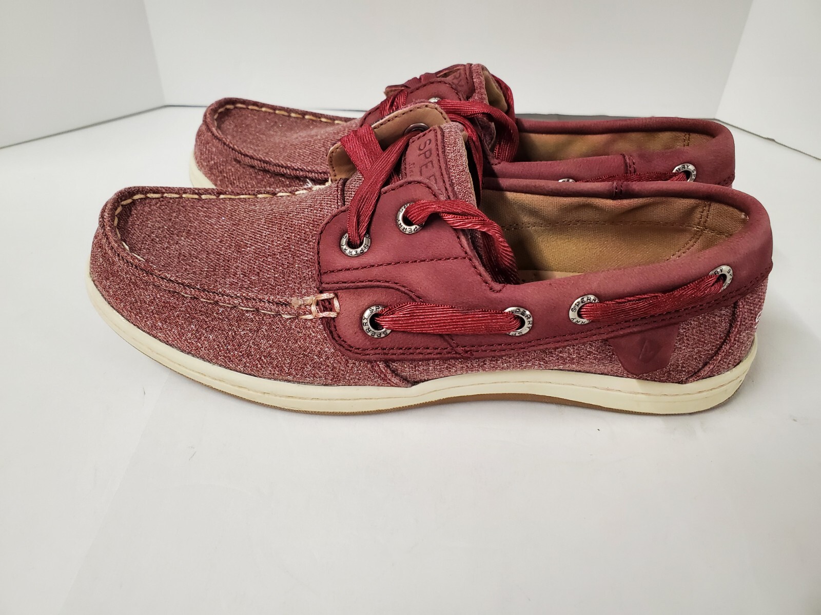 Sperry Womens Size 5 Koifish Shoes Sparkle Chambray Top Slider Boat STS84343