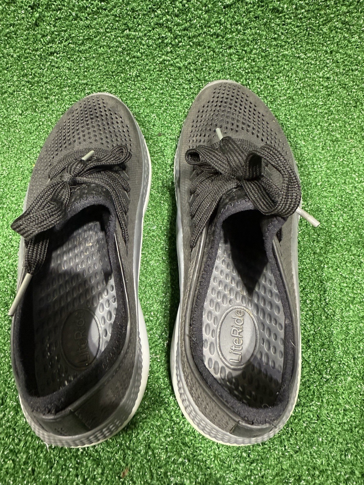 Crocs Womens Literide 360 Pacer 206705 Black Casual Shoes Sneakers Size 7 Clean!