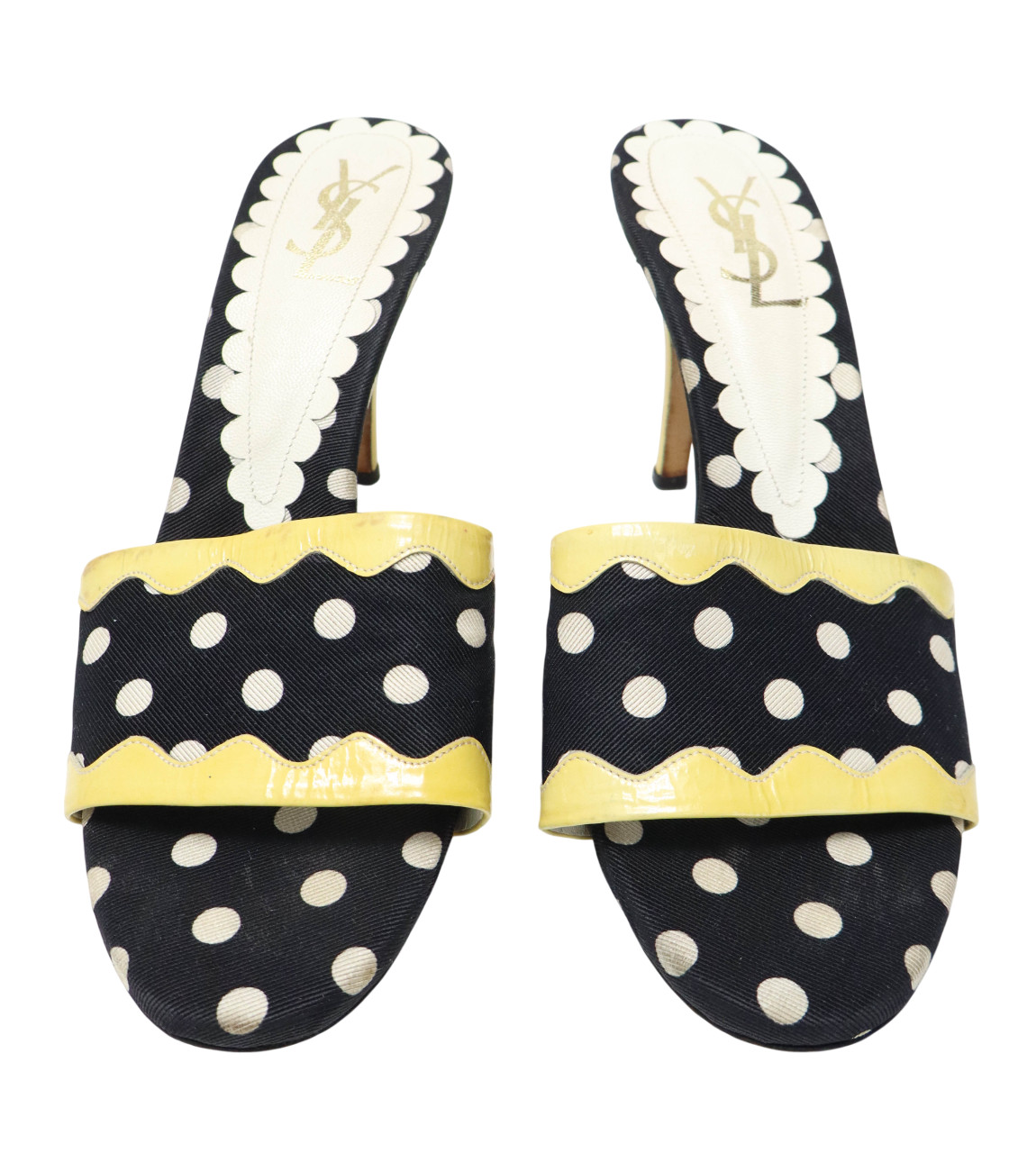 Yves Saint Laurent Shoes Womens (EU) 38.5 High Heels Slip On Slippers Leather