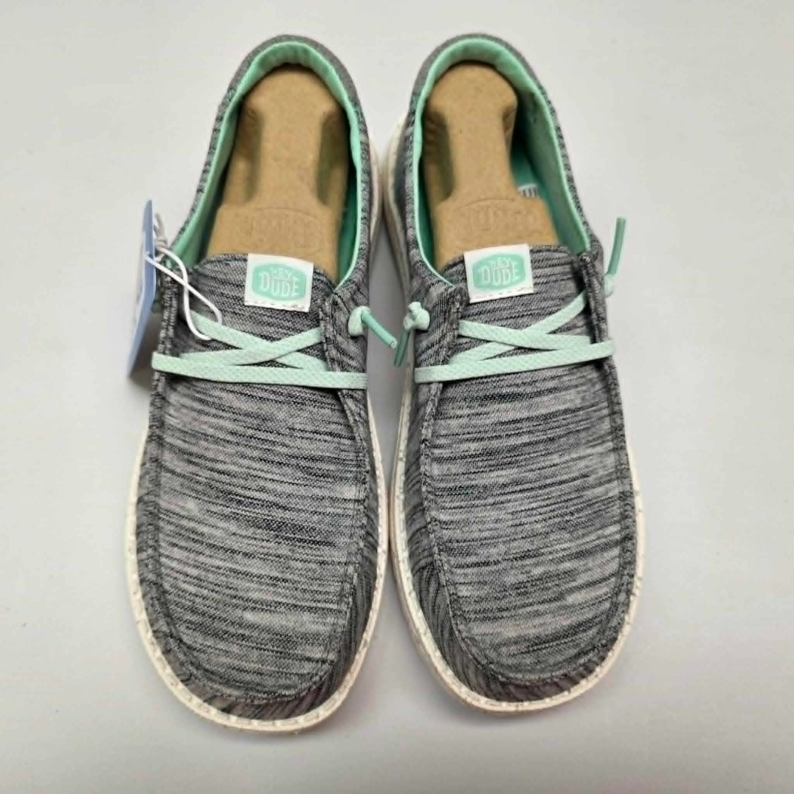Hey Dude Women’s Wendy Heathered Jersey Grey/Aqua NIB! 2026