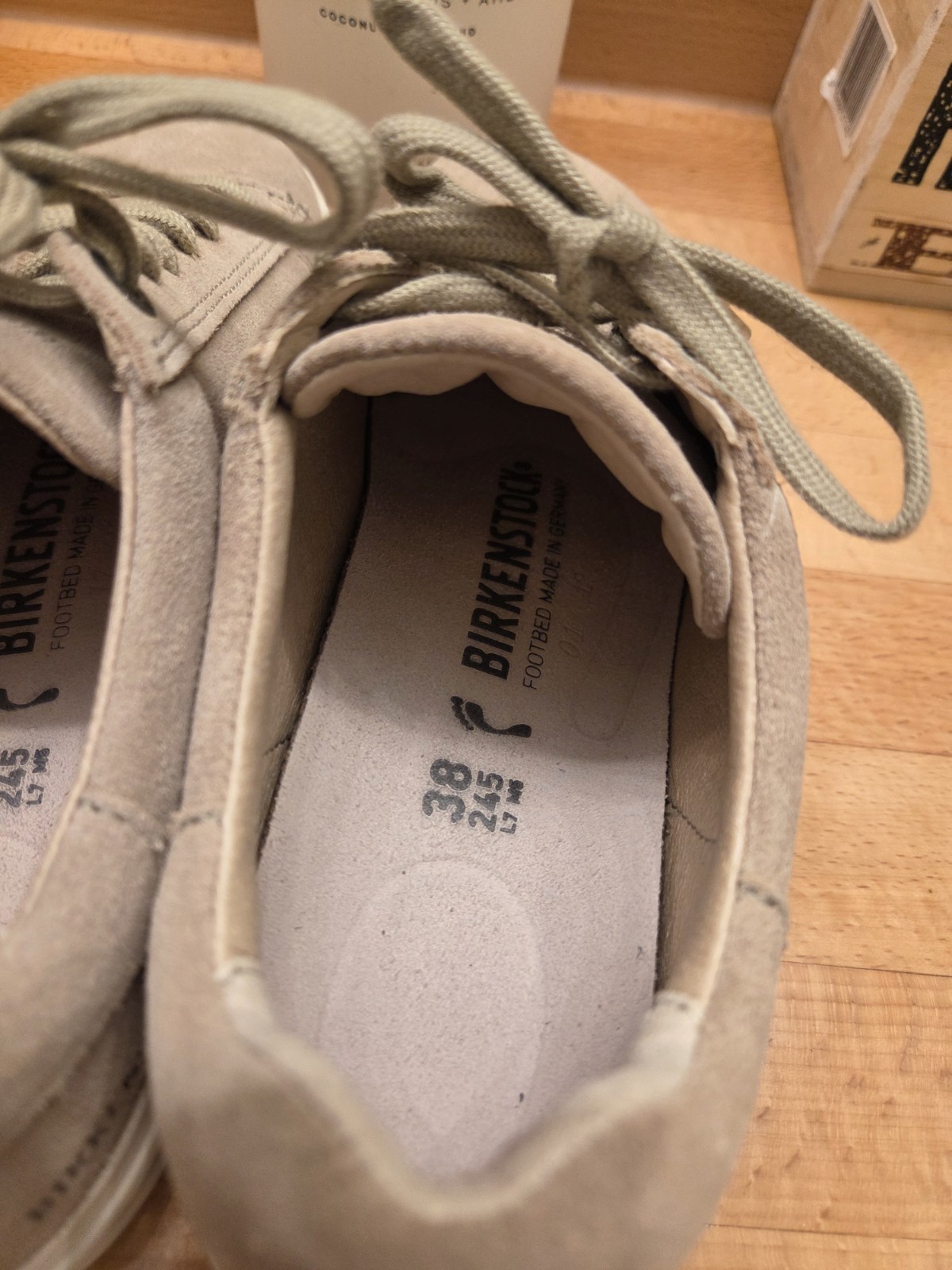 Birkenstock Bend Low Sneakers Taupe Suede Leather Womens Size EU 38