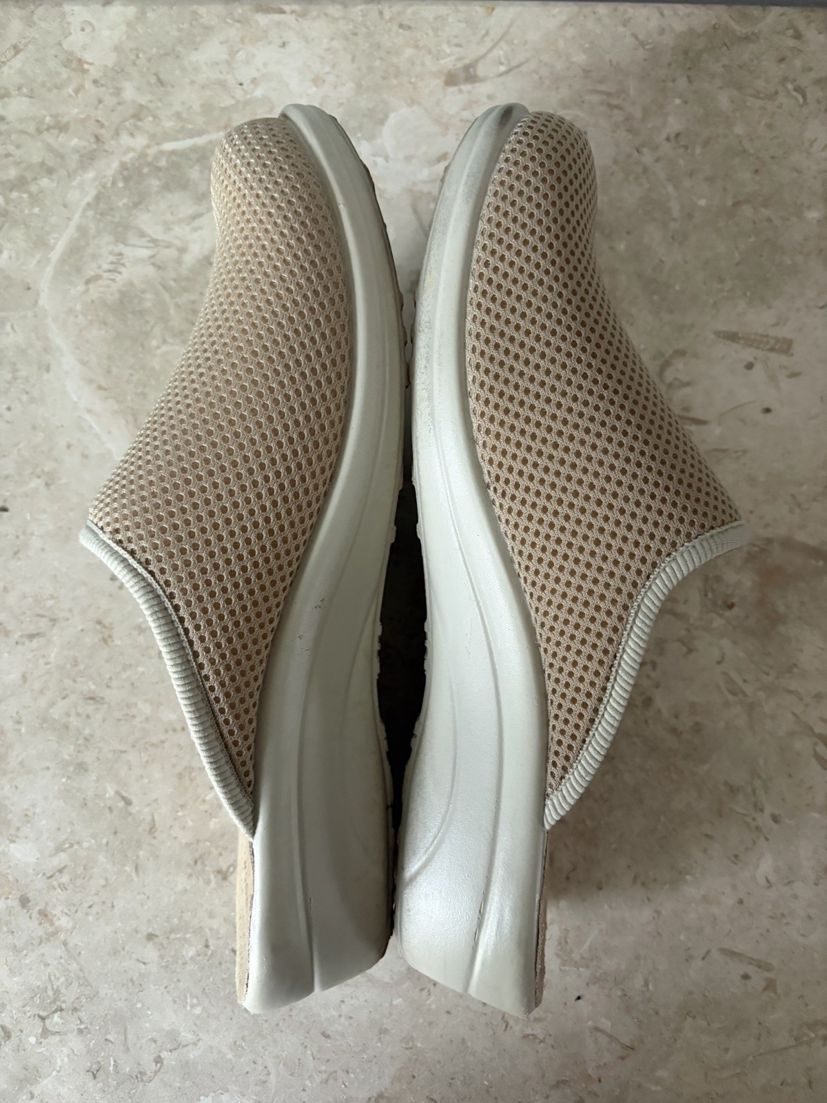 Fly Flot Clogs Women’s 40 US 9 Beige Mesh Anti-Shock Anatomic Mules Italy Made