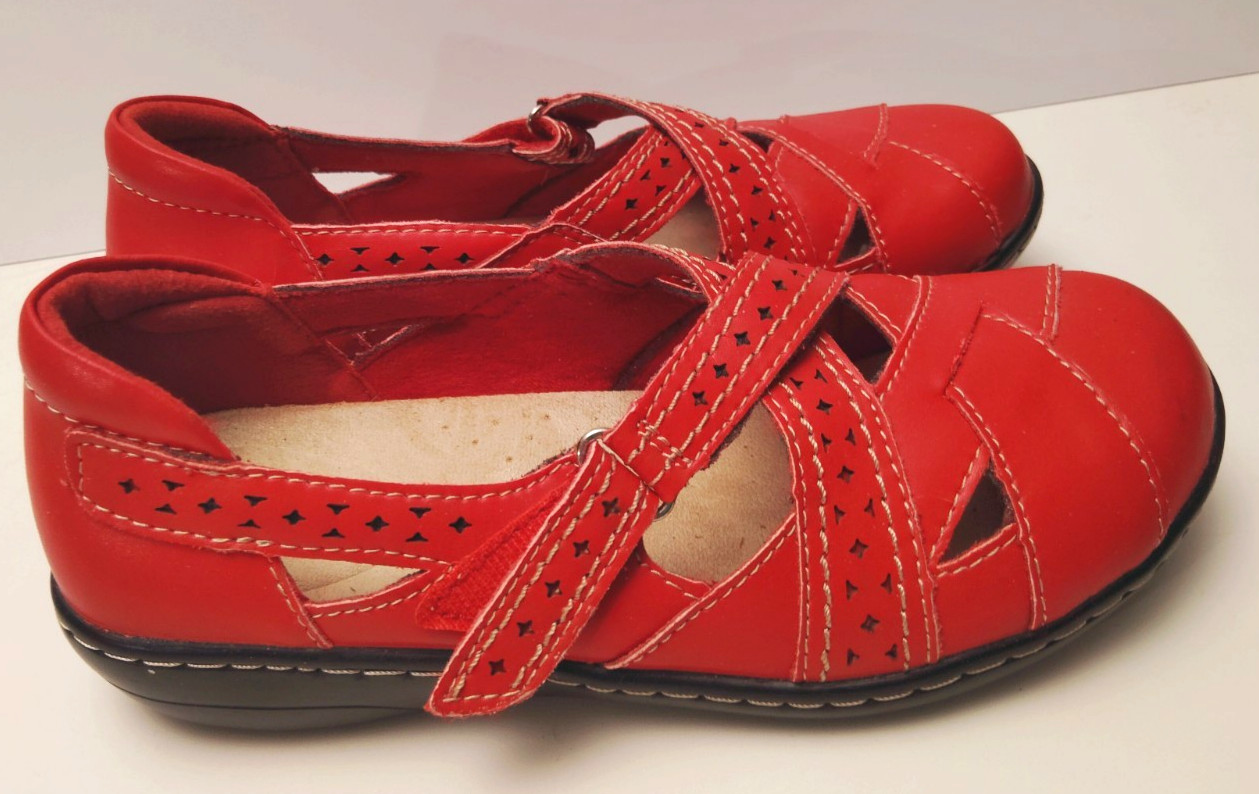 Irrefour Women’s Comfort Leather Red Loafers Shoes Size 6 EU37 UK4
