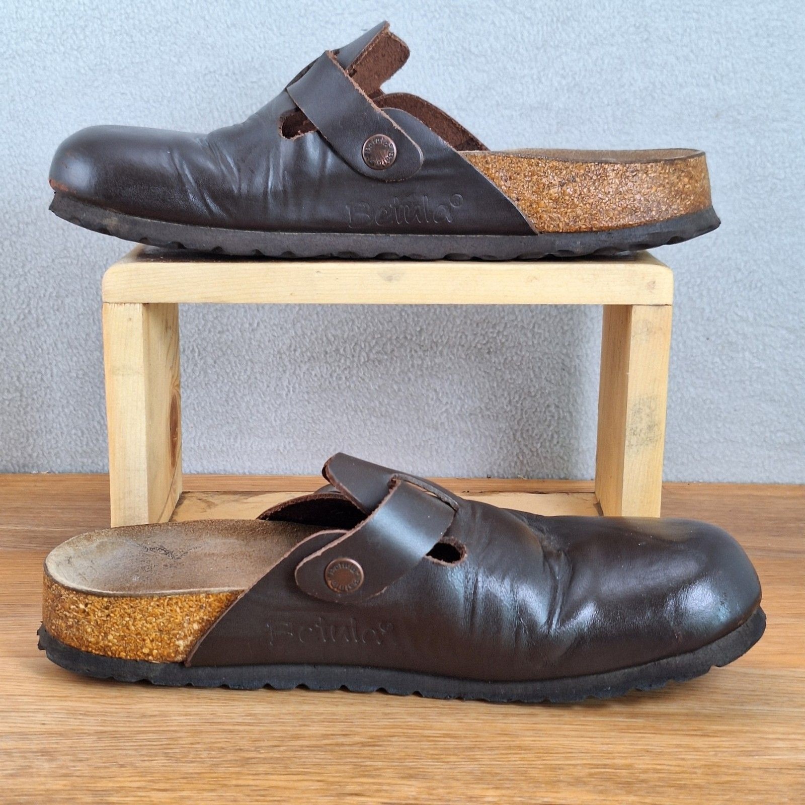 Betula by Birkenstock Boston Women’s 6 EU 37 Narrow Slip-On Clogs Brown Leather