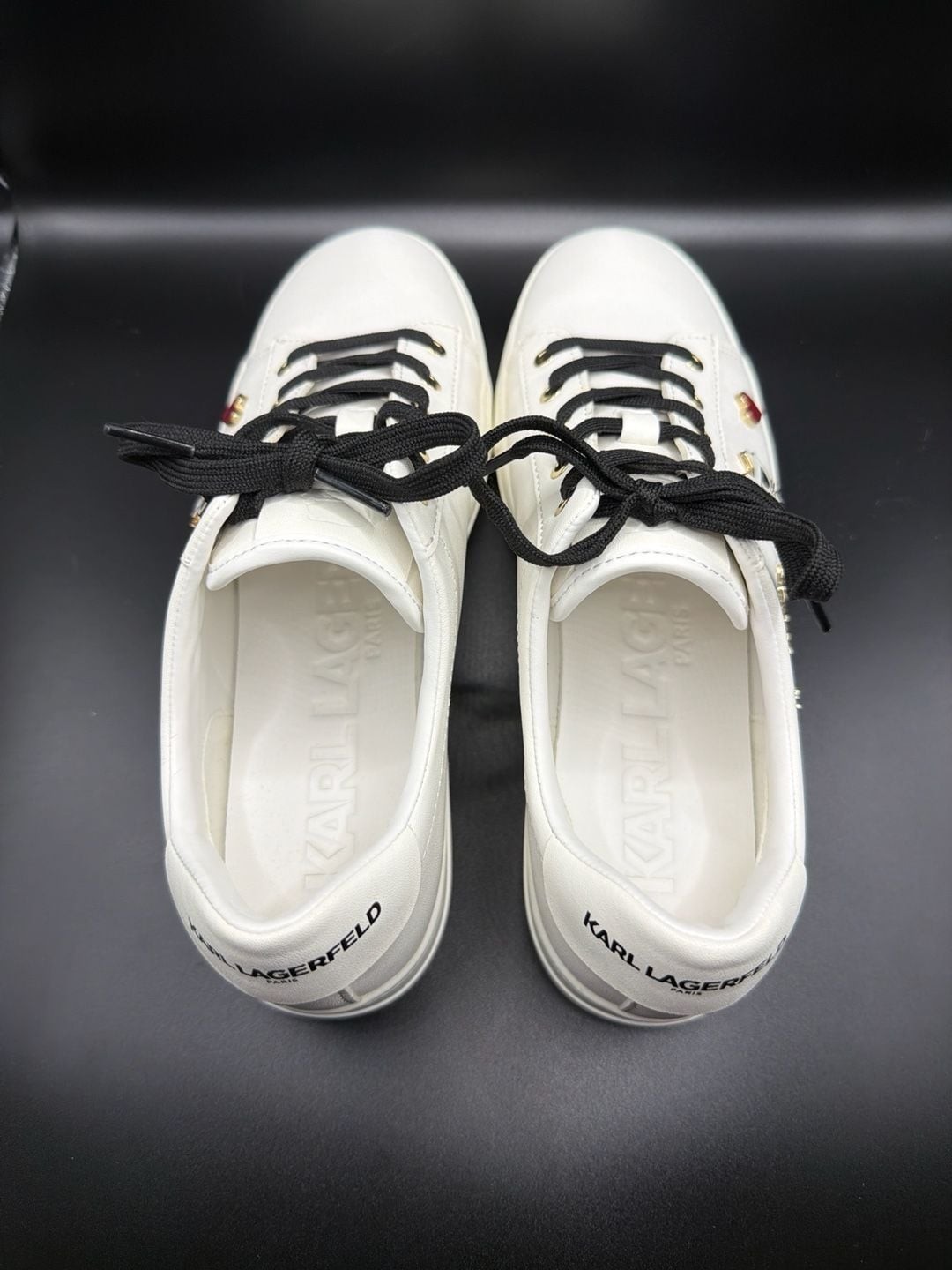 NWOT* Karl Lagerfeld Paris Women’s Cate Pins Embellished Sneakers*Size 8*