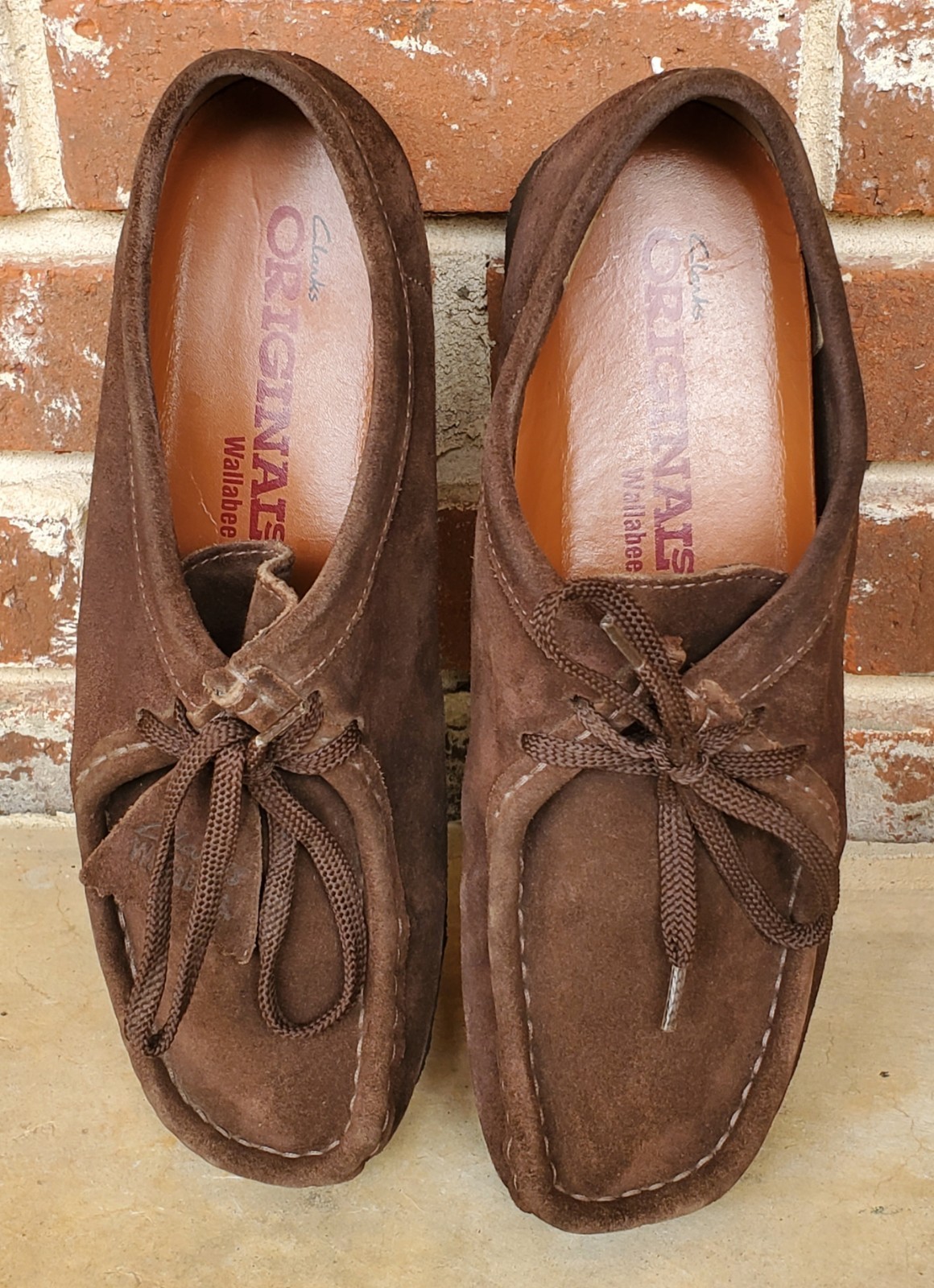 *Clarks*Originals♡Wallabee♡WomenSz.9●Dark Suede●Lace Up●Casual Shoes●Pre-Loved💗