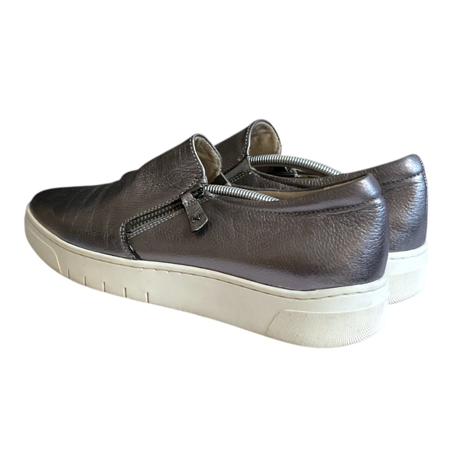 Naturalizer Hawthorn Leather 9.5 M Comfort Shoes Women’s Pewter Side Zip