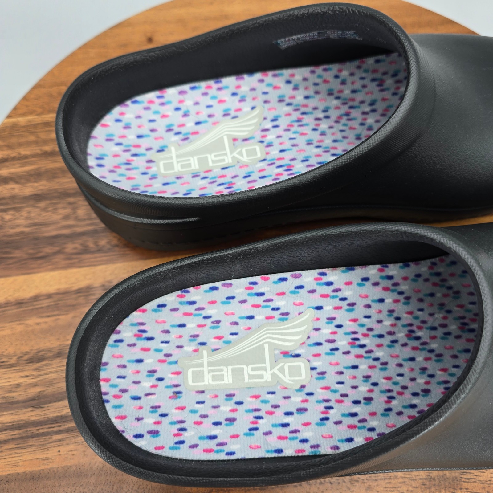 Dansko Kaci EVA Molded Shoes Womens 8.5 Black Slip Resistant Nursing Chef Clogs