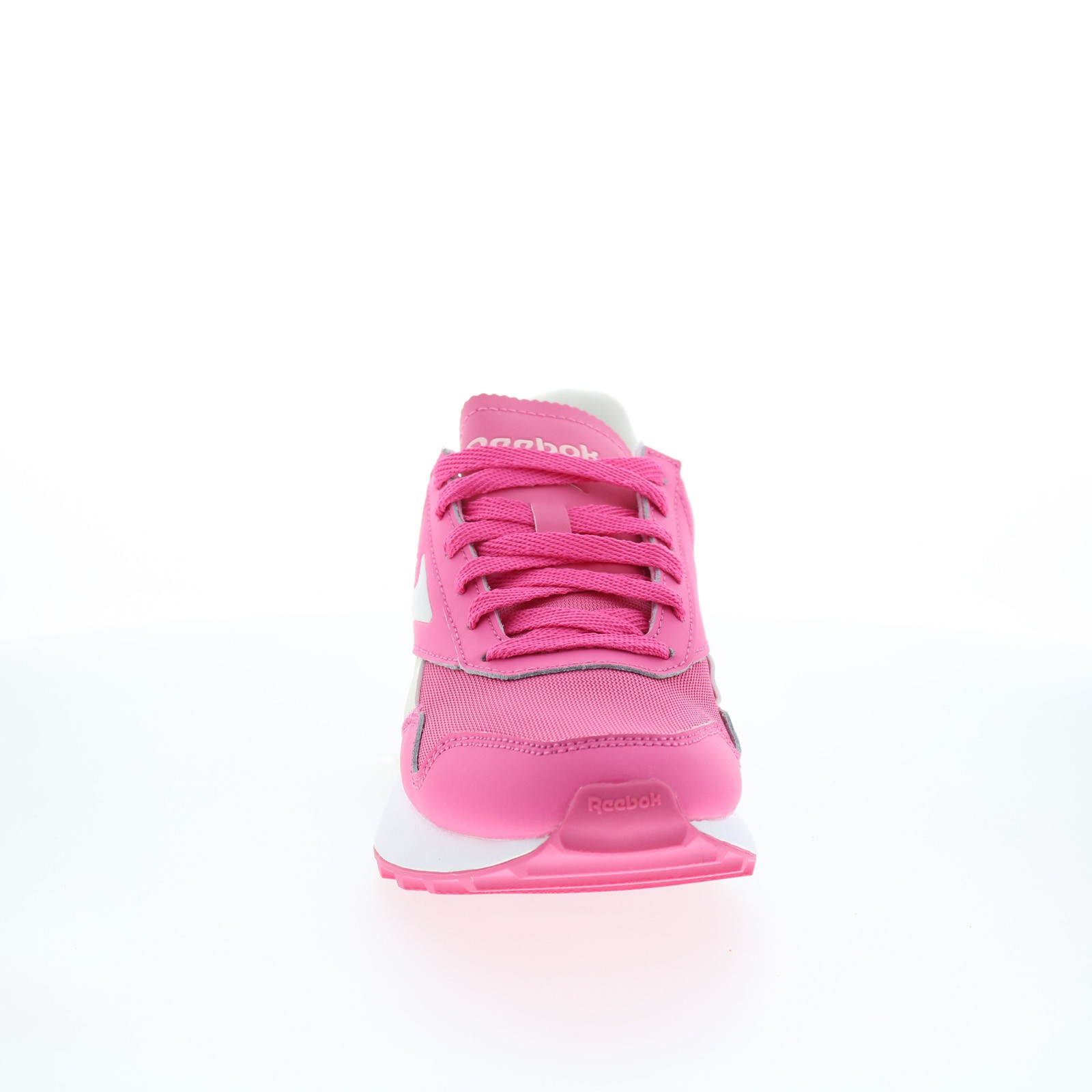 Reebok International Womens Pink Canvas Lace Up Lifestyle Sneakers Shoes