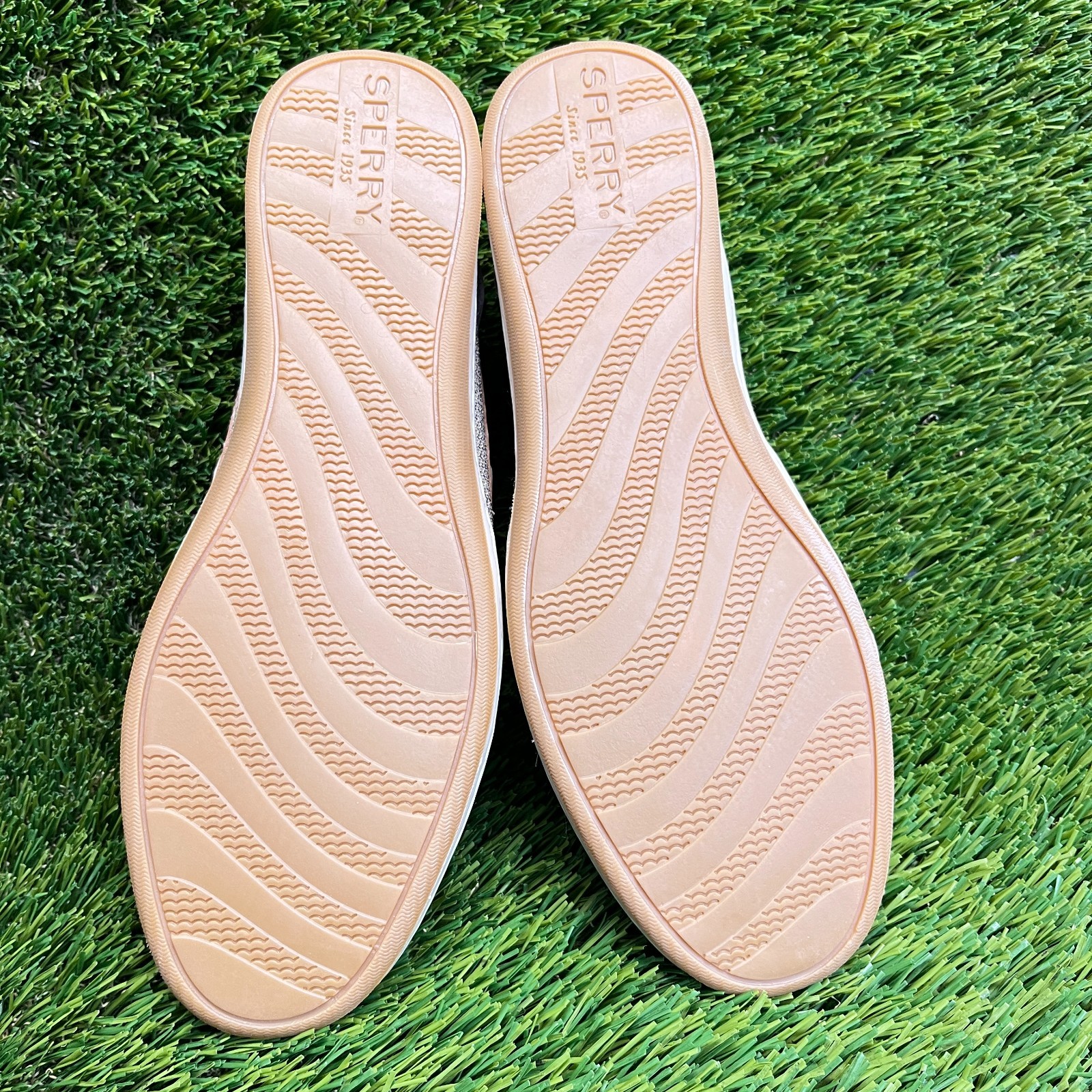 Sperry Koifish Womens Size 6.5 Brown Beige Outdoor Leather Slip On Boat Shoes