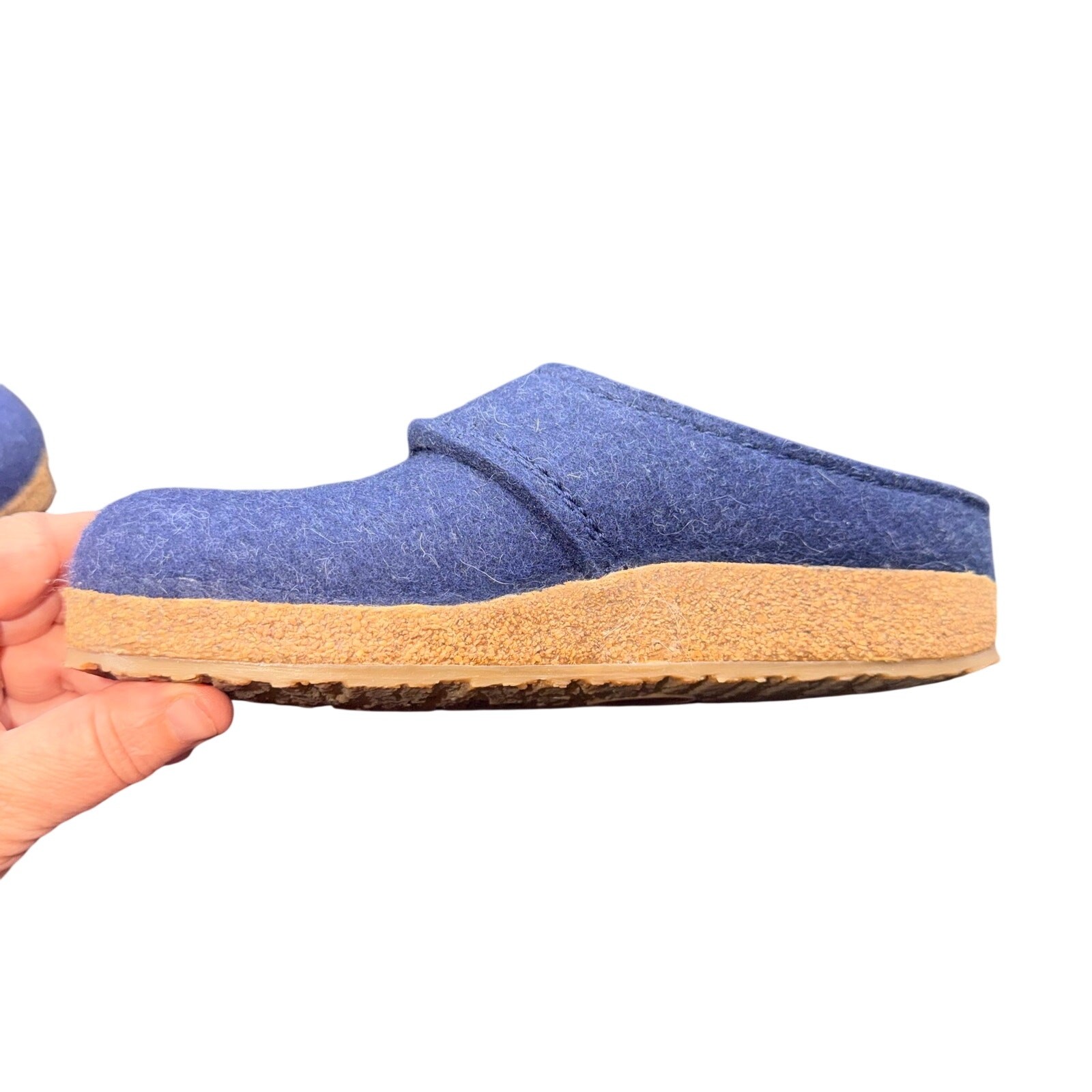 Haflinger Germany Wool Felt Clogs Slippers Navy Blue EU 36 US 5.5-6