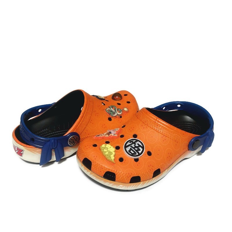 CROCS Dragon Ball Z Clogs Kids Size J4 Womens 6 DBZ Goku Slip On Sandals Shoes