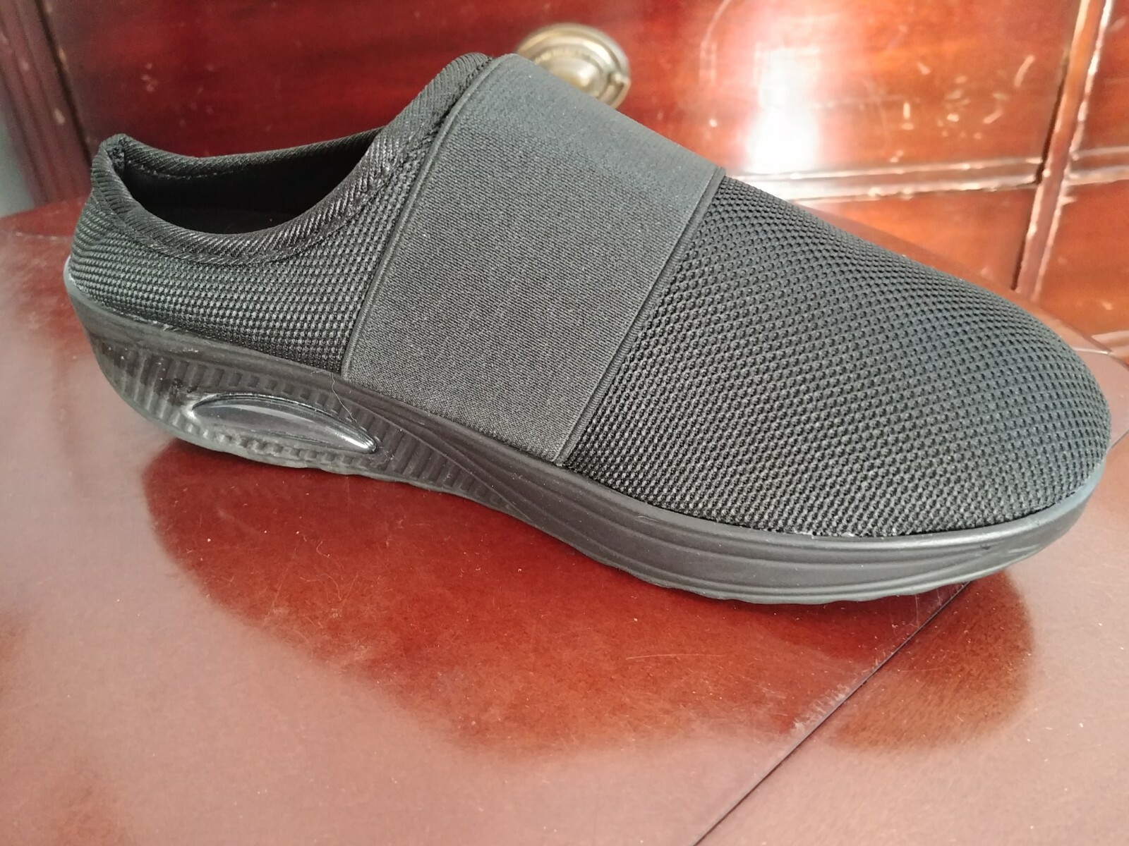 New Womans Air Cushion Slip-On Mesh Breathable Stretch Fashion Walking Shoes 7.5