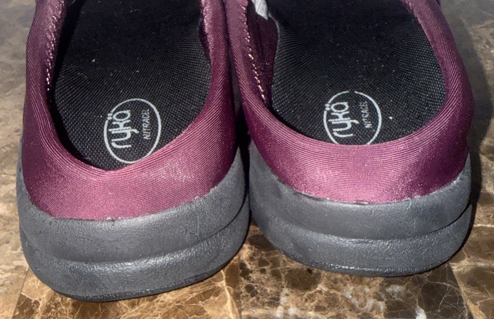 RYKA Nitrcel Size 9 Mules Slipons Purple Wine Casual SEE PICS