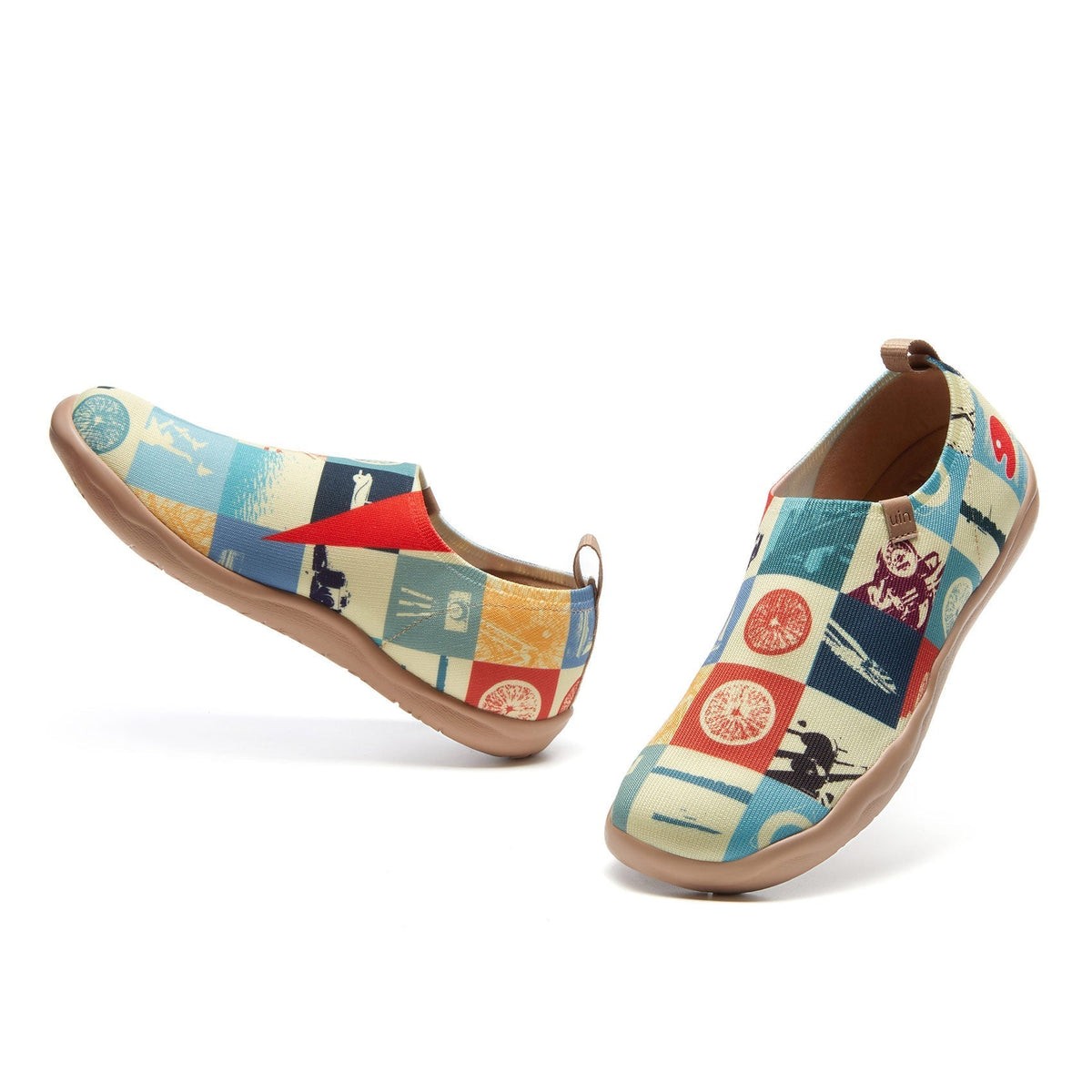UIN Women’s Walking Shoes Slip On Casual (Travel Memoir 1 )