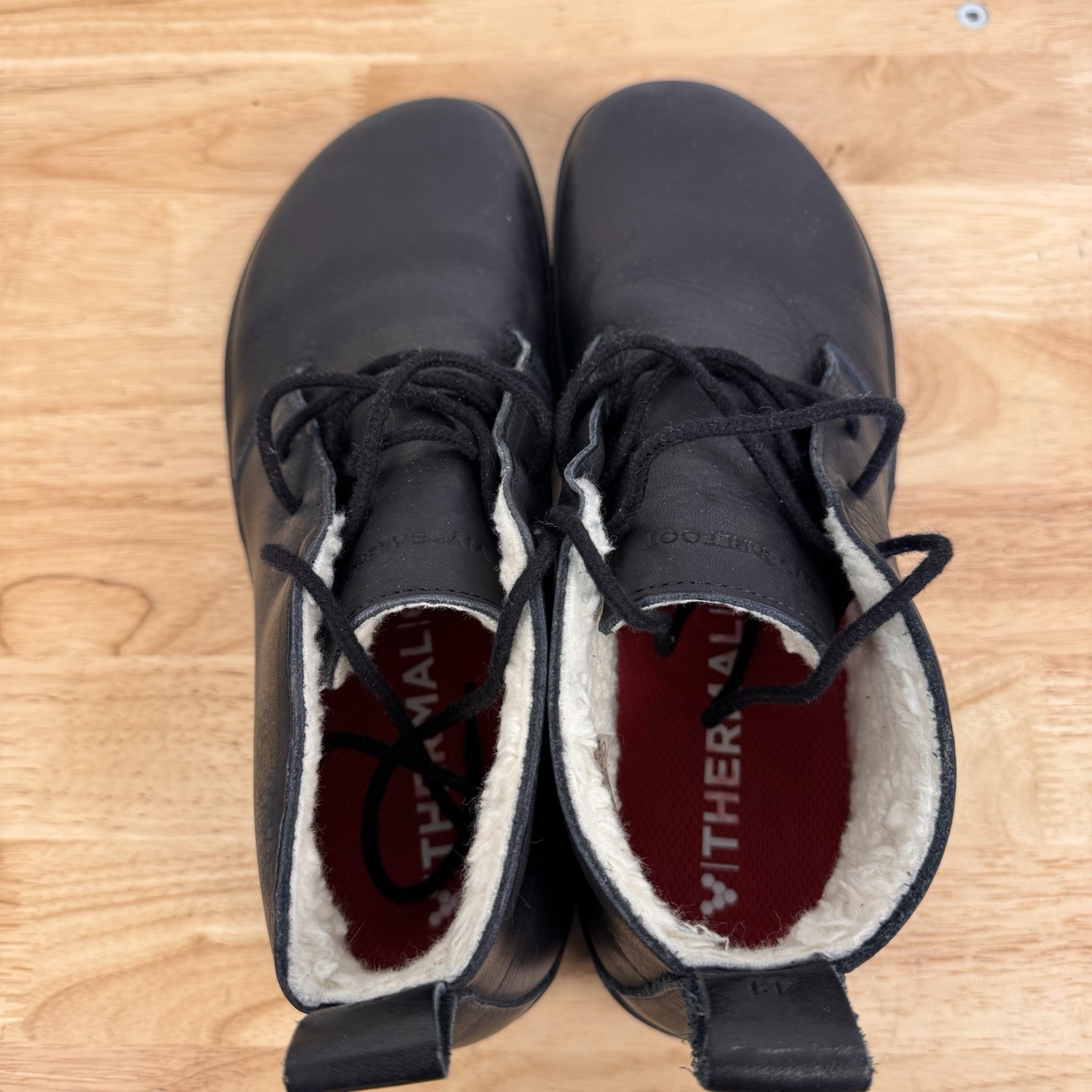VivoBarefoot Gobi III Chukka Lined Black Leather Desert Boots Sz 8/41 Men’s