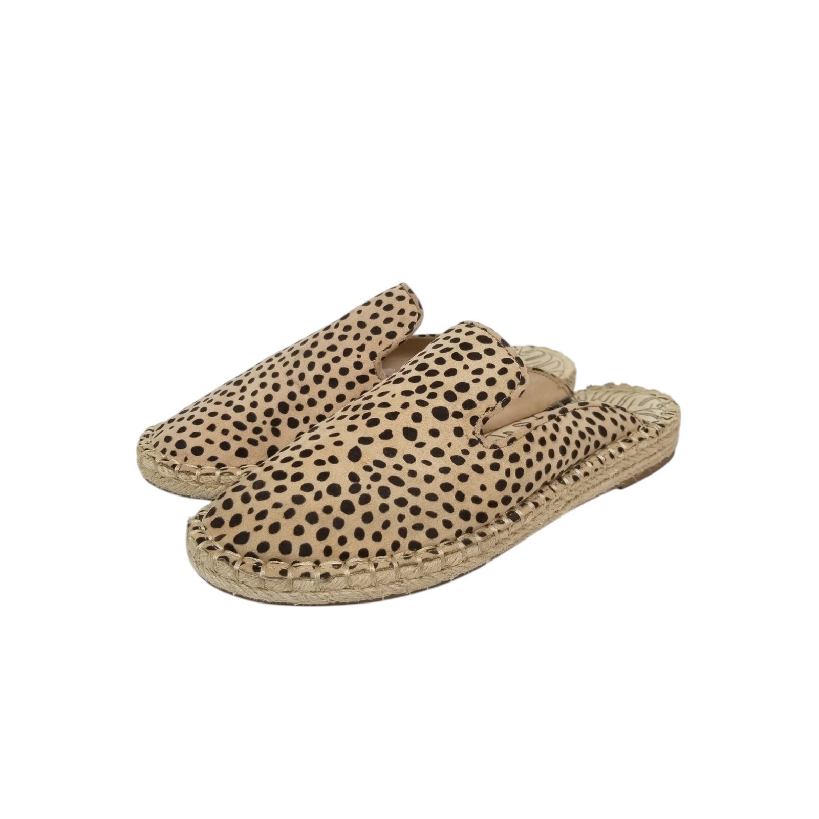 dv by Dolce Vita Women’s Animal Print Spotted Mule Espadrilles Tan Brown Size 8