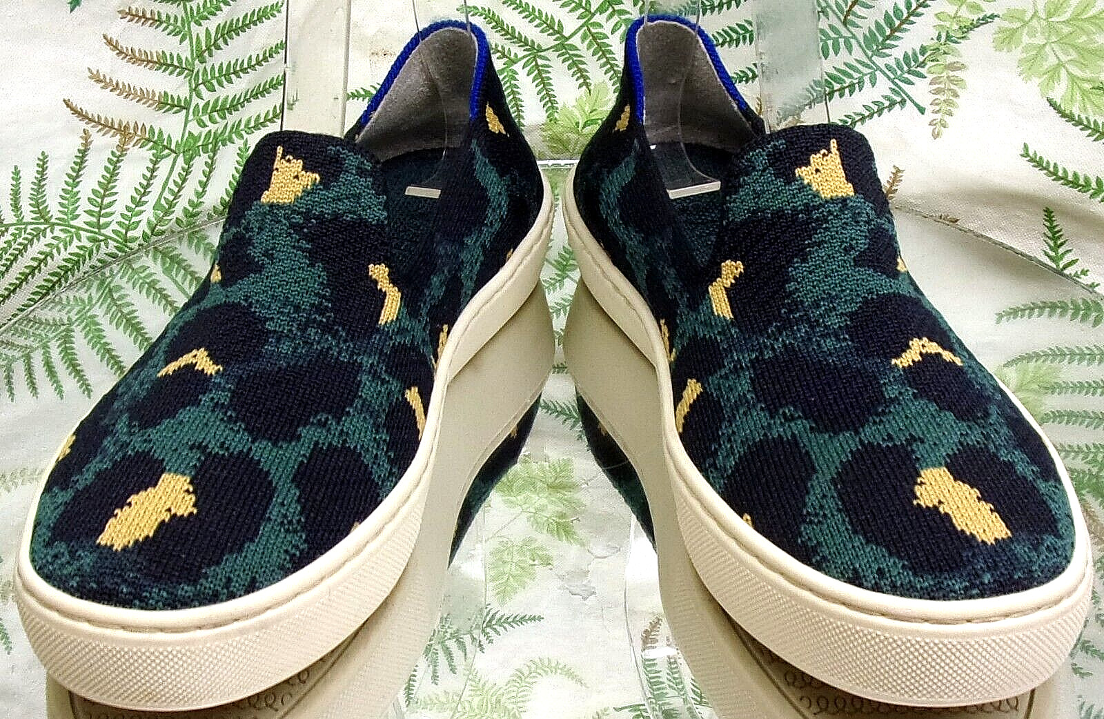 ROTHY’S THE ORIGINAL SLIP ON BLUE KNIT FABRIC SNEAKERS COMFORT SHOES WOMENS SZ 6