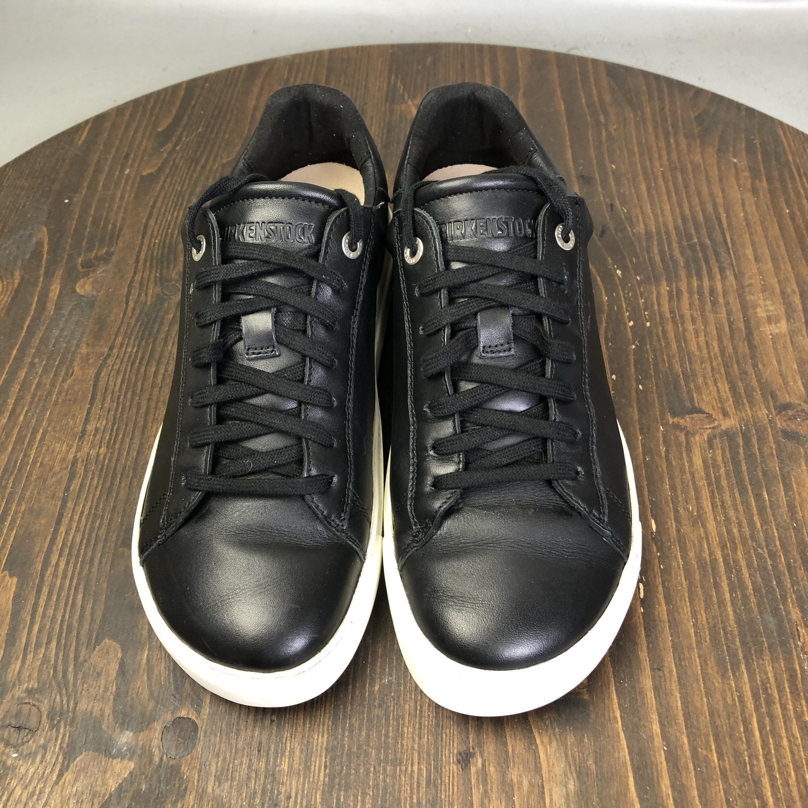 Birkenstock Bend Low Shoes Womens Size 7 Black Leather Casual Sneakers Comfort