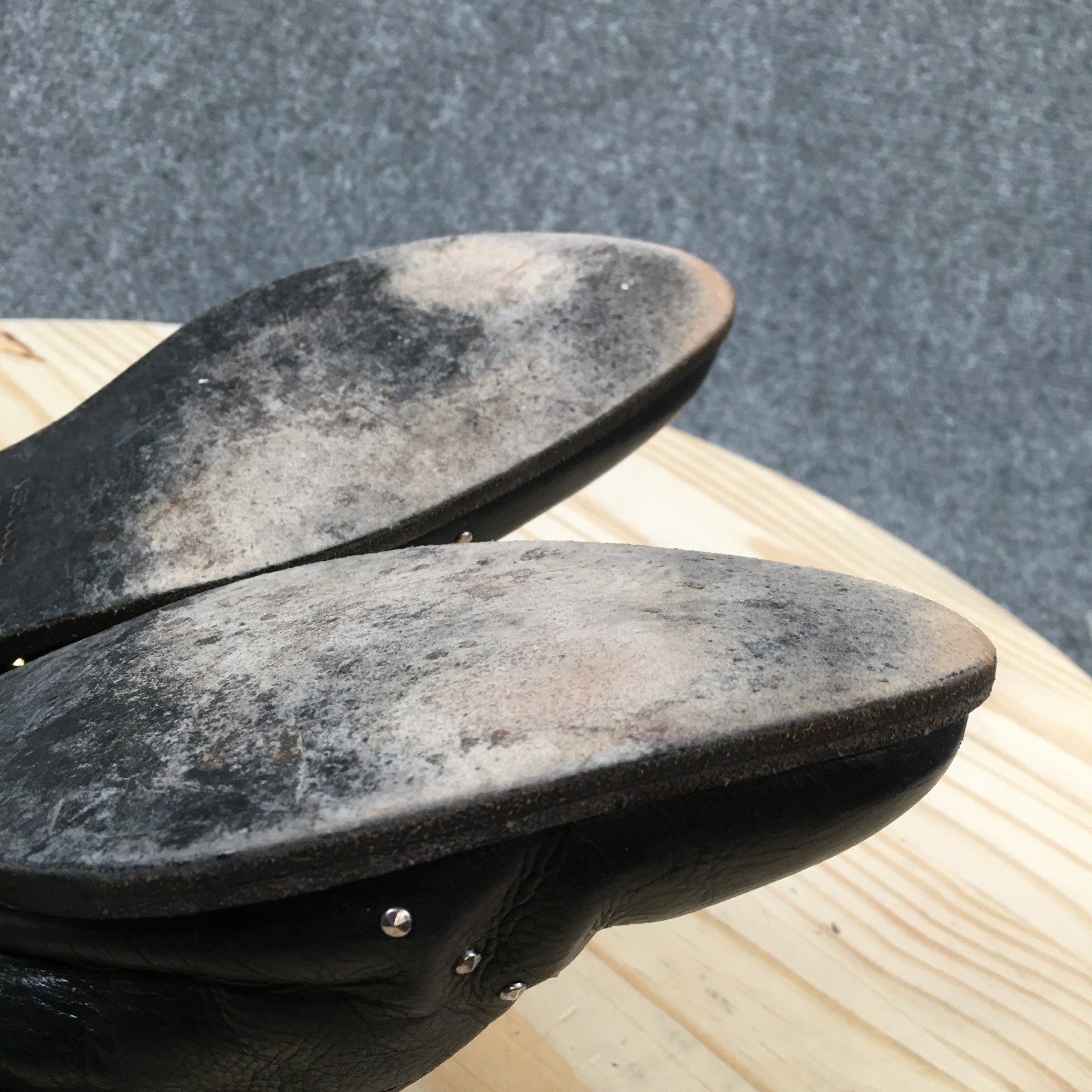 Sesto Meucci Mules Womens 40 Black Almond Toe Laced Up Block Casual Leather