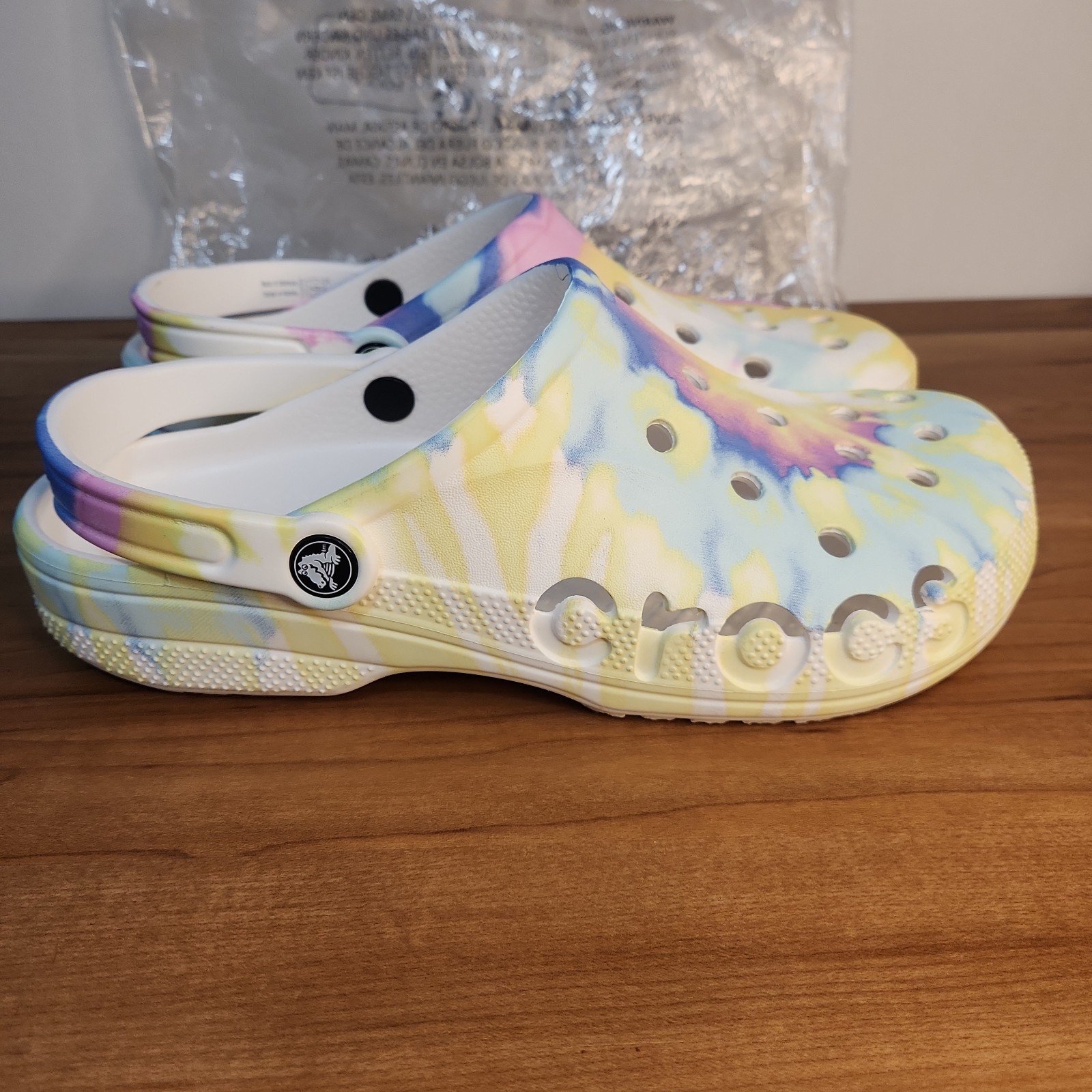 Crocs Baya Tie Dye Clogs Women’s 12 Men’s 10 Colorful Comfort Waterproof Shoes