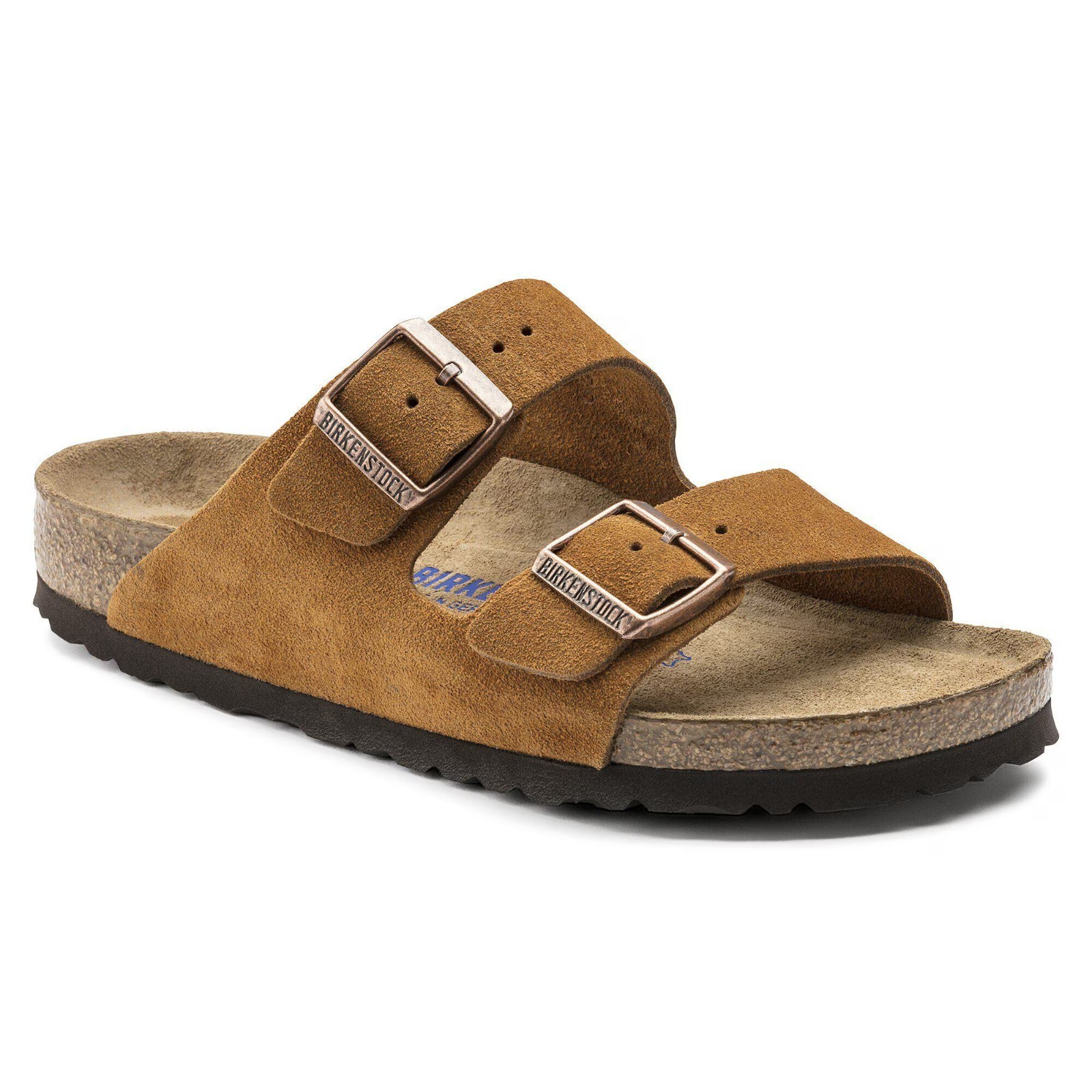 Birkenstock Arizona Soft Footbed Suede Leather Sandals – Mink