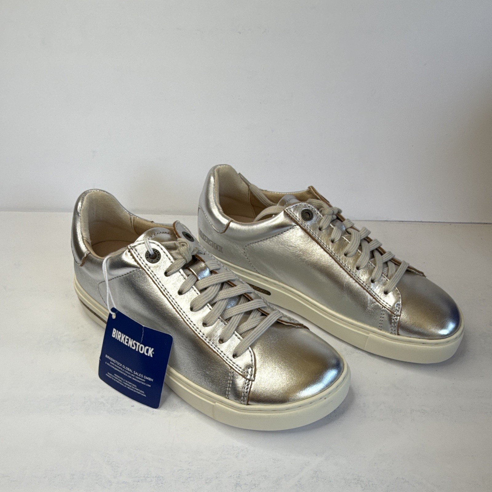 Birkenstock Bend Low Leather – Silver Sneakers EU 37 US women’s Size 6