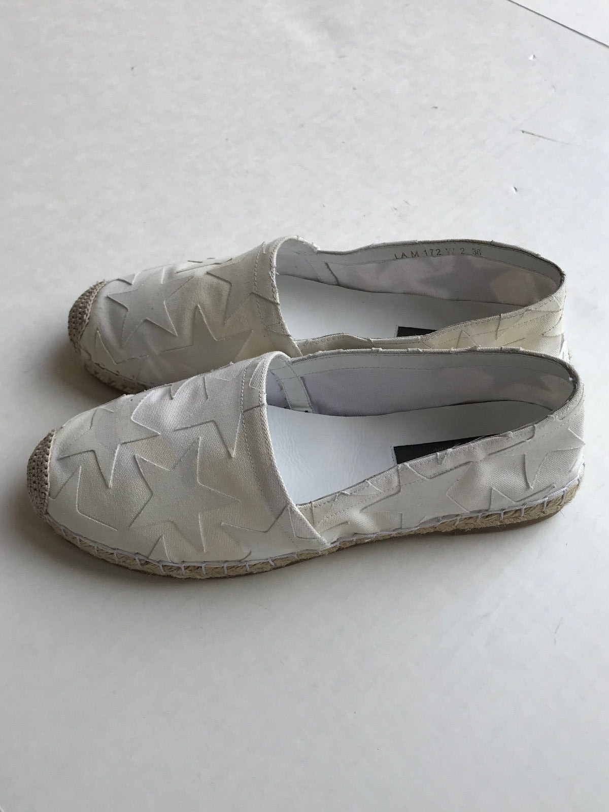 Authentic Valentino Garavani Como White Denim Star Espadrilles white Size 36