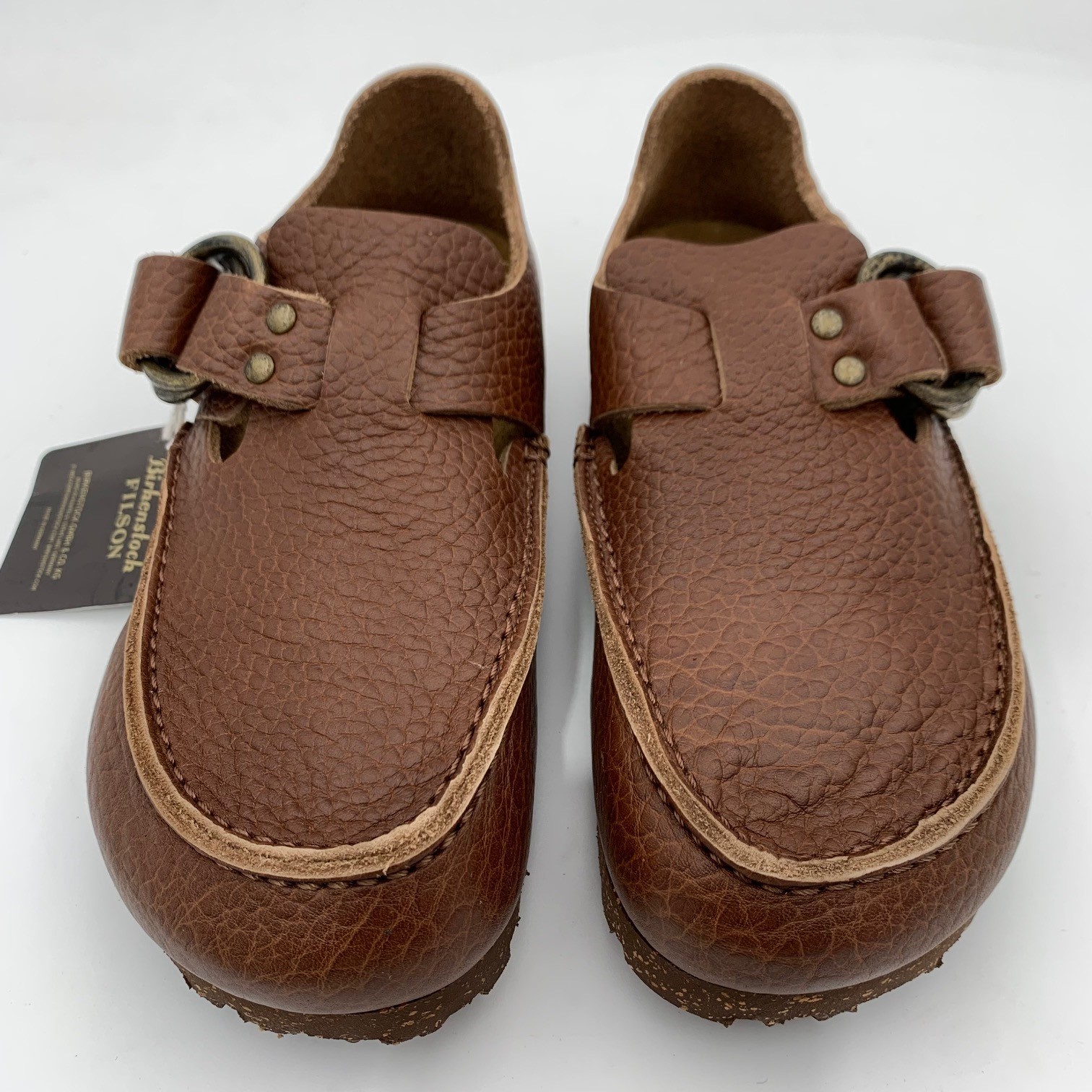 Birkenstock New w/ Box Filson London Moccasin Roast Natural Leather Narrow