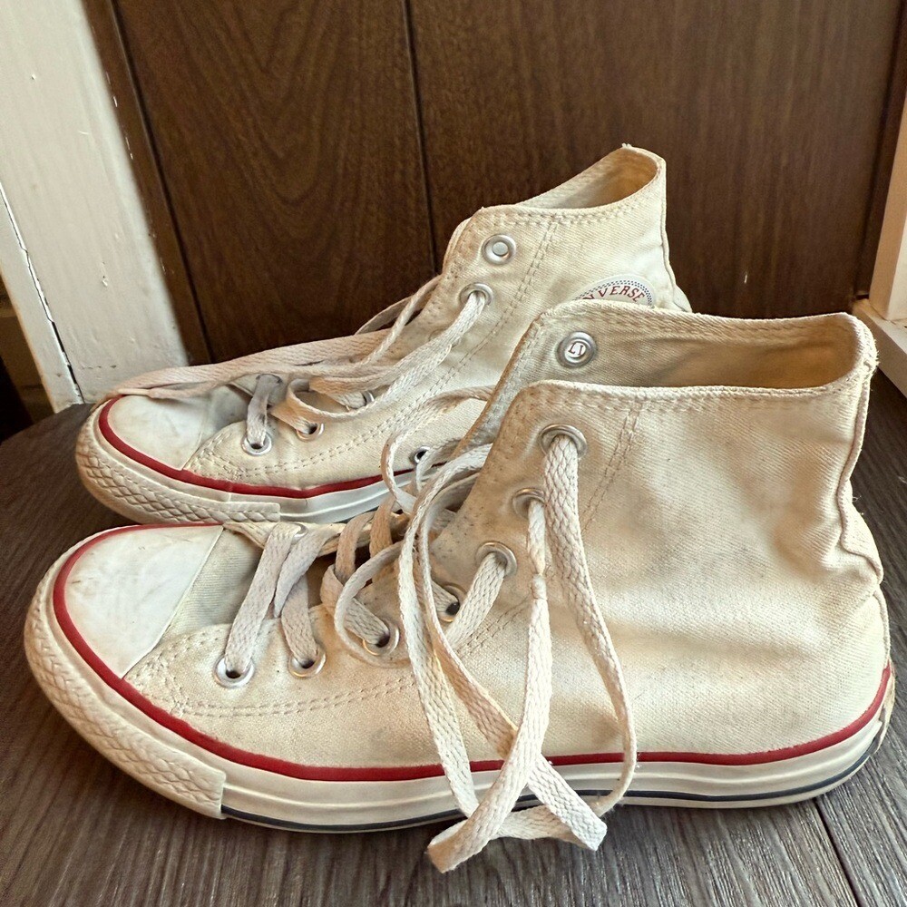 Converse Chuck Taylor All Star High Mens 4.5 shoes White vintage