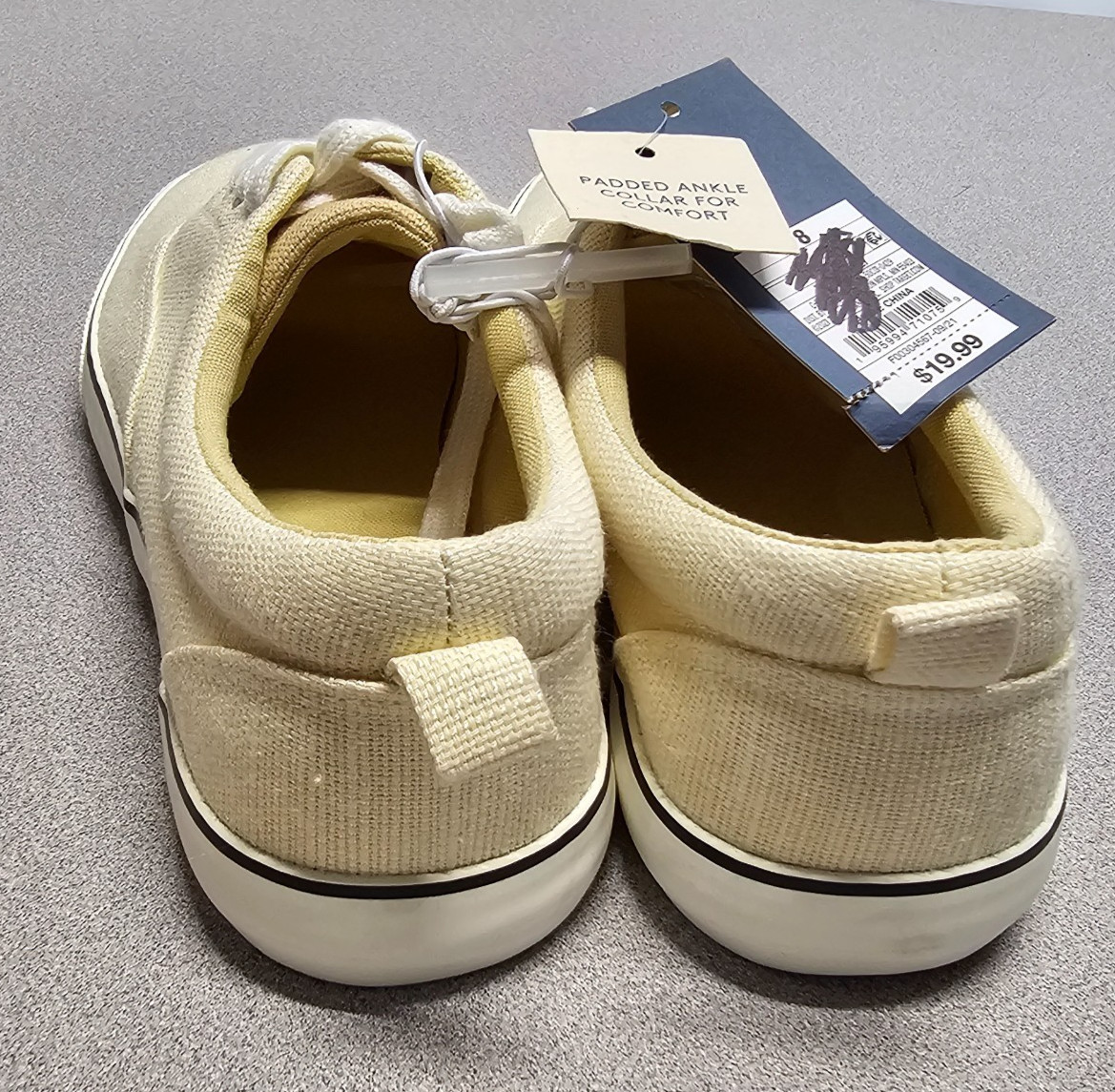 Universal Thread Molly Yellow Casual Canvas Skeakers Shoes Womens Size 8 Walking