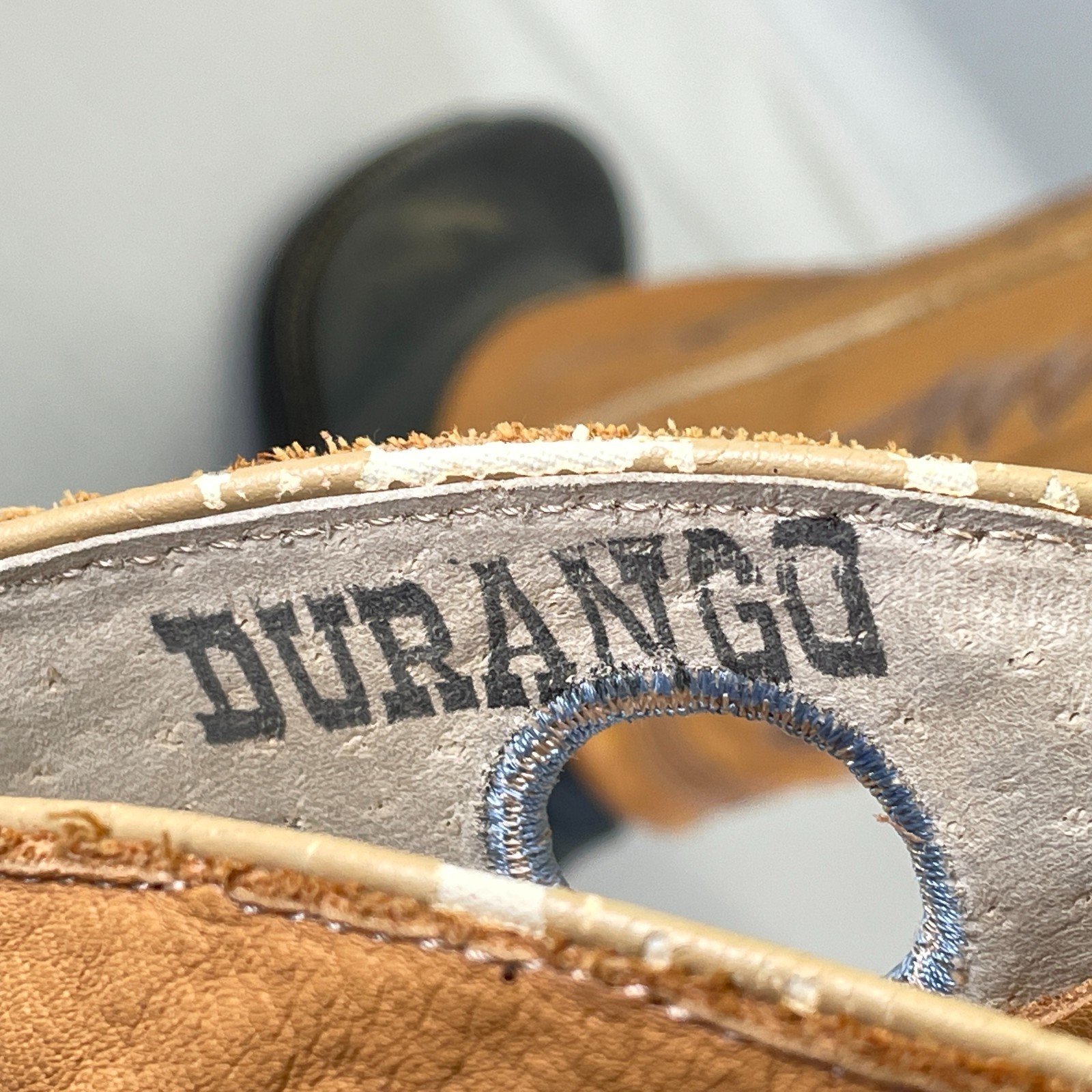 Vintage Durango Western Cowboy Boots Womens Size 6M Two Tone Brown Black Leather