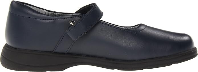 School Issue Prodigy Sz 8 W WIDE EU 39 Women’s Leather Mary Jane Flat Shoes Navy