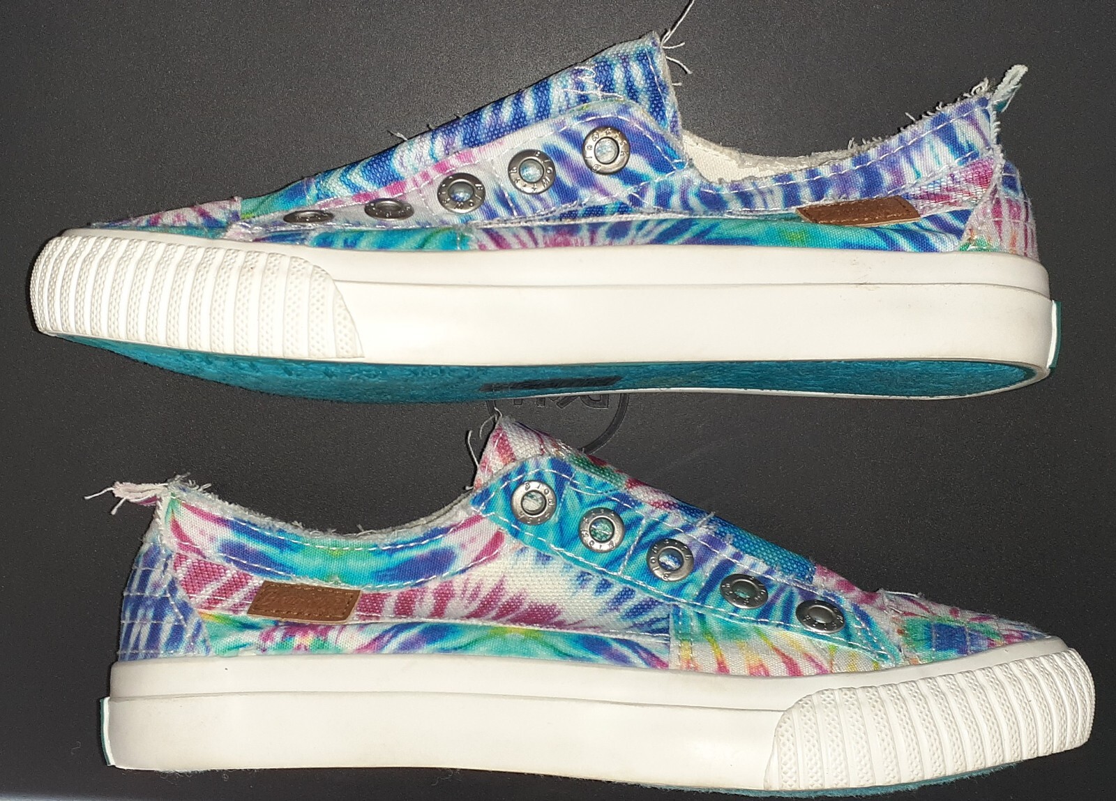Blowfish Malibu Womens Canvas Tie – Dye Slip On Beach Cruise Sneakers Size 6