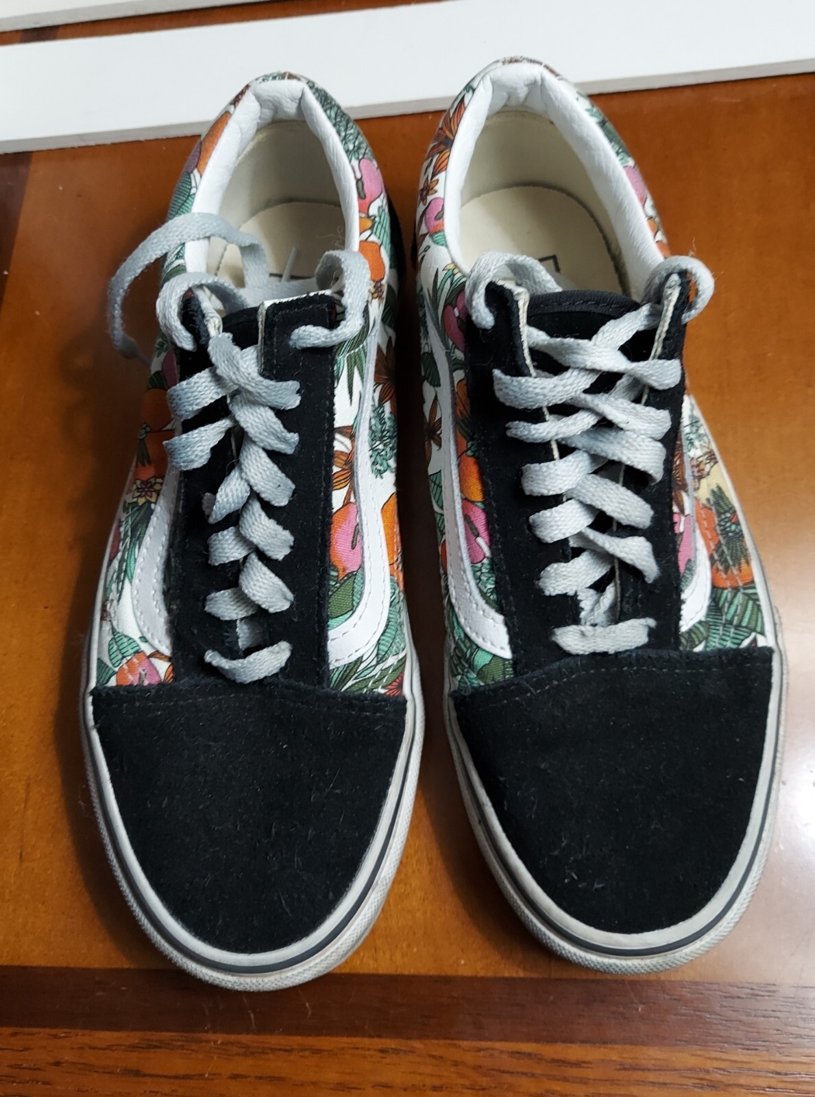 Vans Tropical Hawaiian Floral Print Shoes Sneakers Lace Up Size W 6.5/M 5 Medium