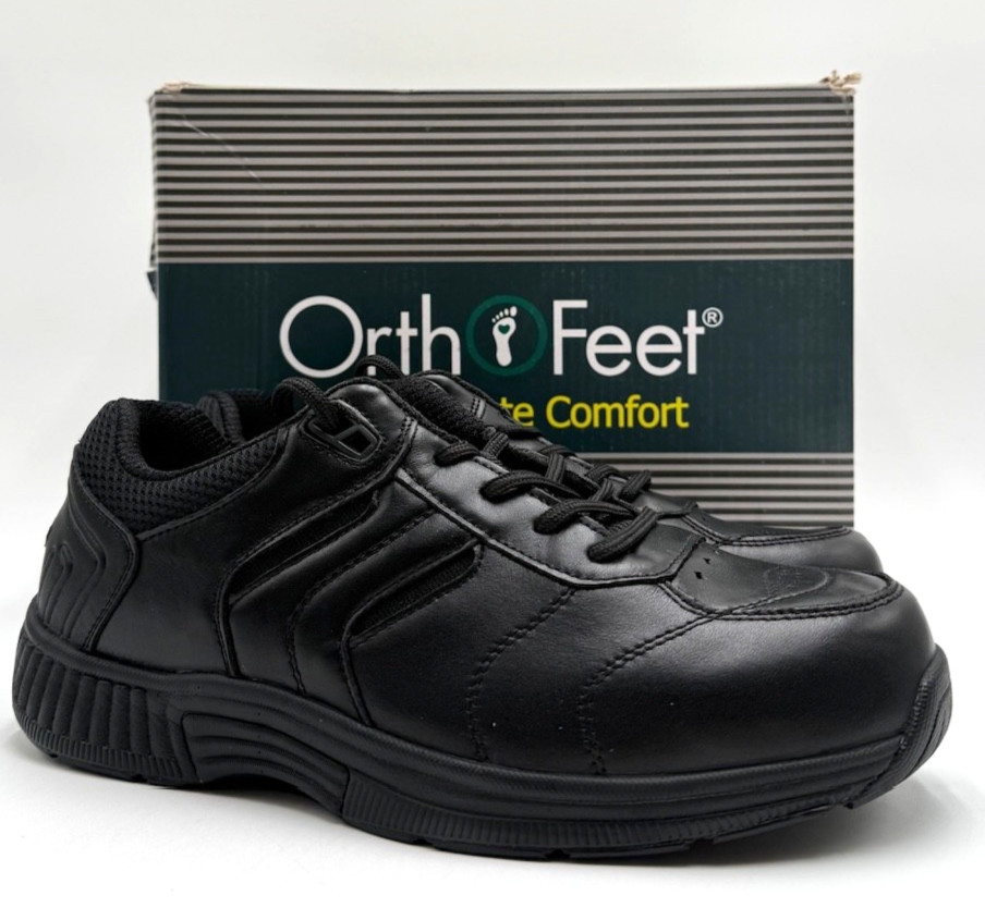 OrthoFeet WHITNEY Women’s NEW Orthopedic Walking Sneaker Black Multiple Sizes