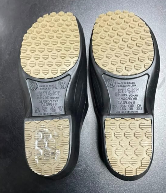 Sticky Nursing Chef Non Slip Women Shoes Rubber Black Sz 7.5