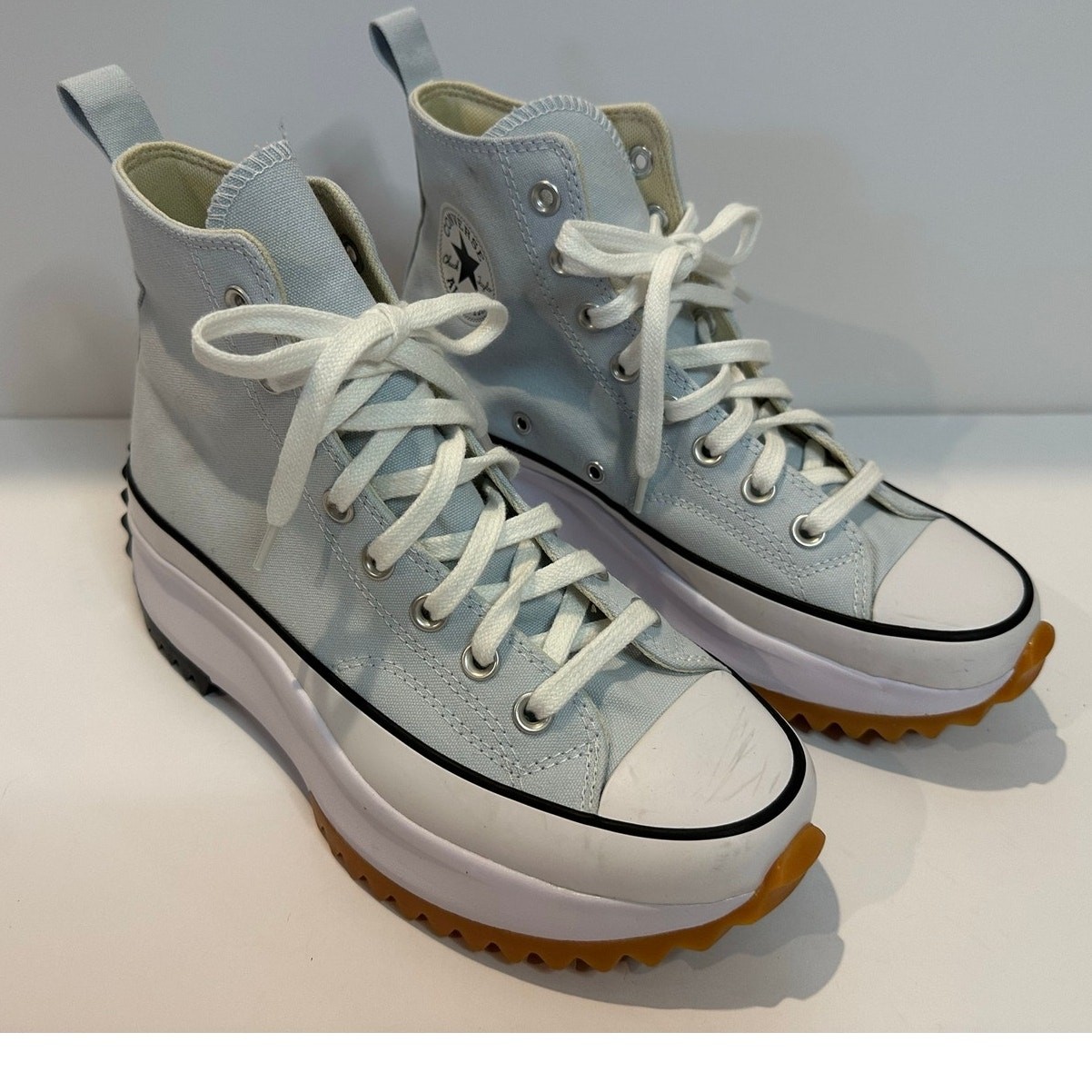 Converse Run Star Hike High Top Sneakers Women’s 8.5 Powder Blue Platform Shoes