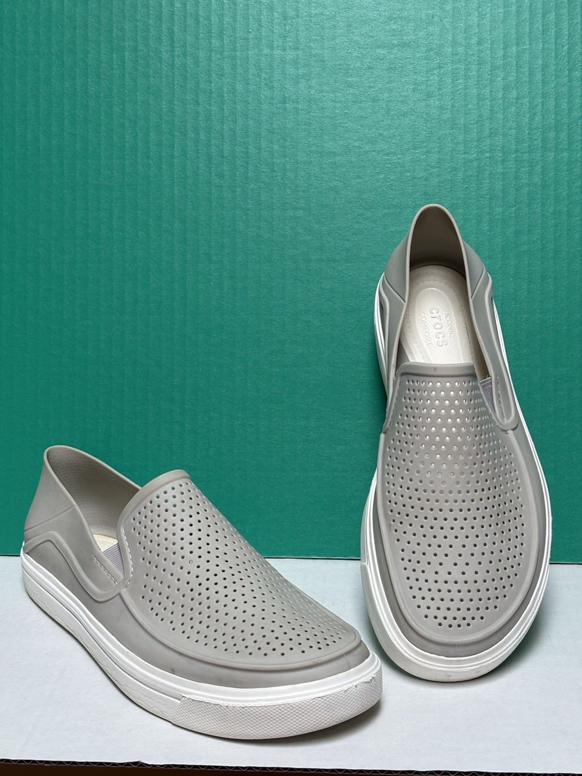 Crocs Citilane Roka Slip On Water Loafer Dove Gray Women’s Sz 10 ~ EXCELLENT!