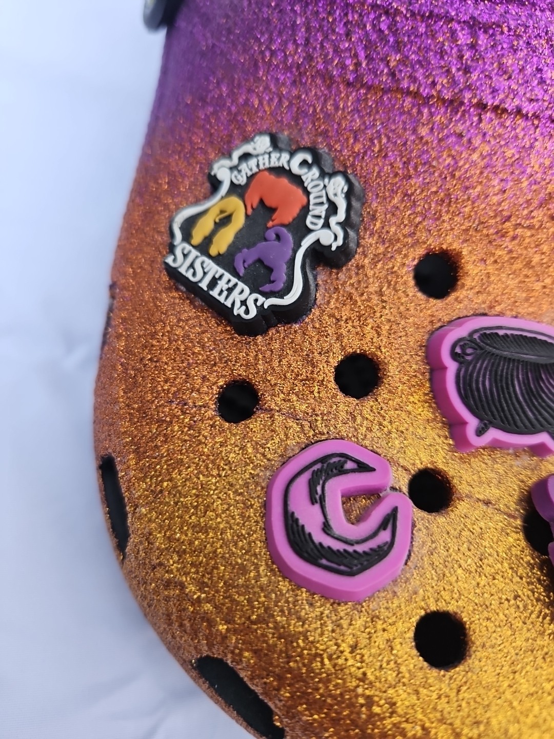 CROCS DISNEY HOCUS POCUS Glitter Classic Halloween Clogs Jibbitz M4 W6