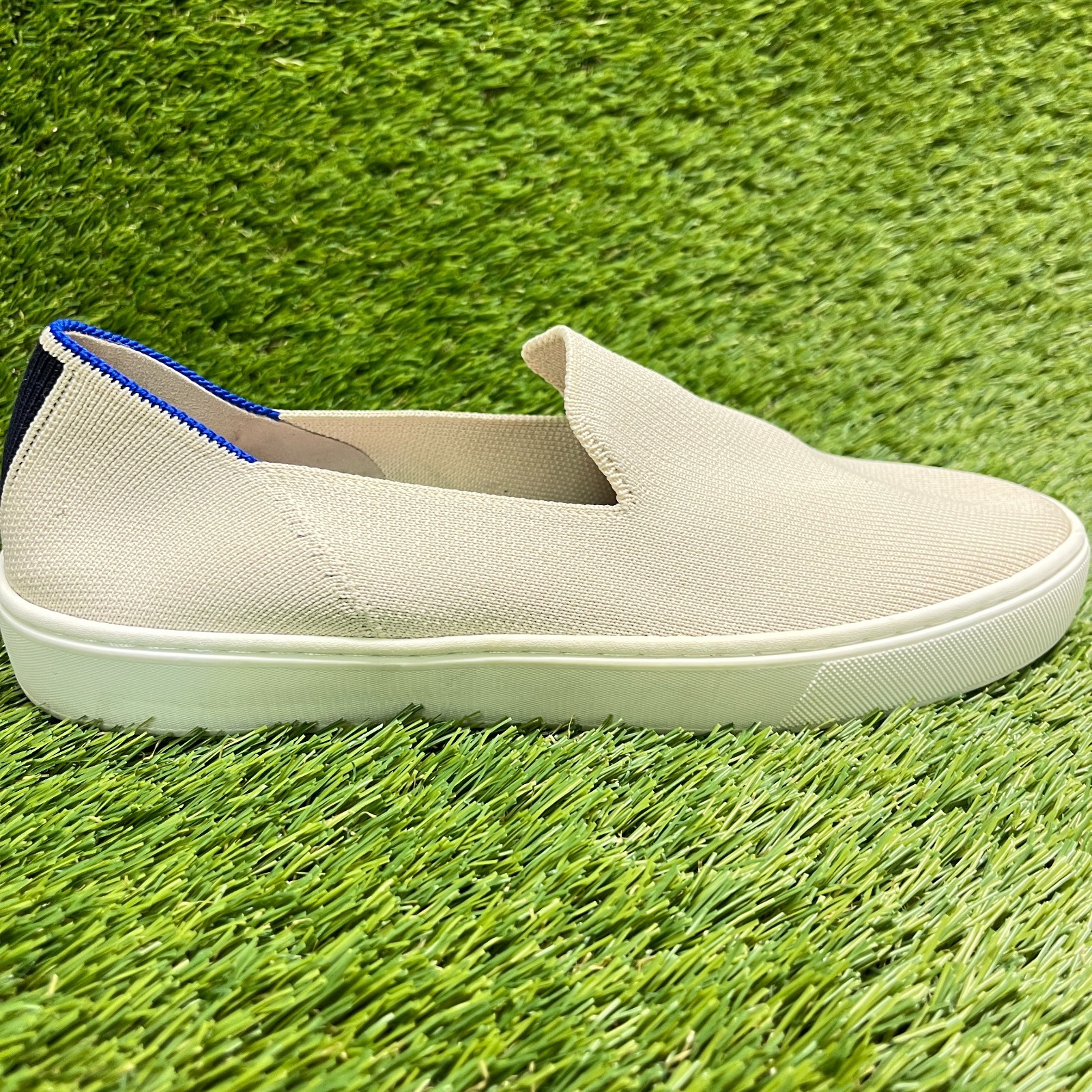 Rothy’s The Original Womens Size 9 Beige Casual Walking Comfort Slip On Shoes